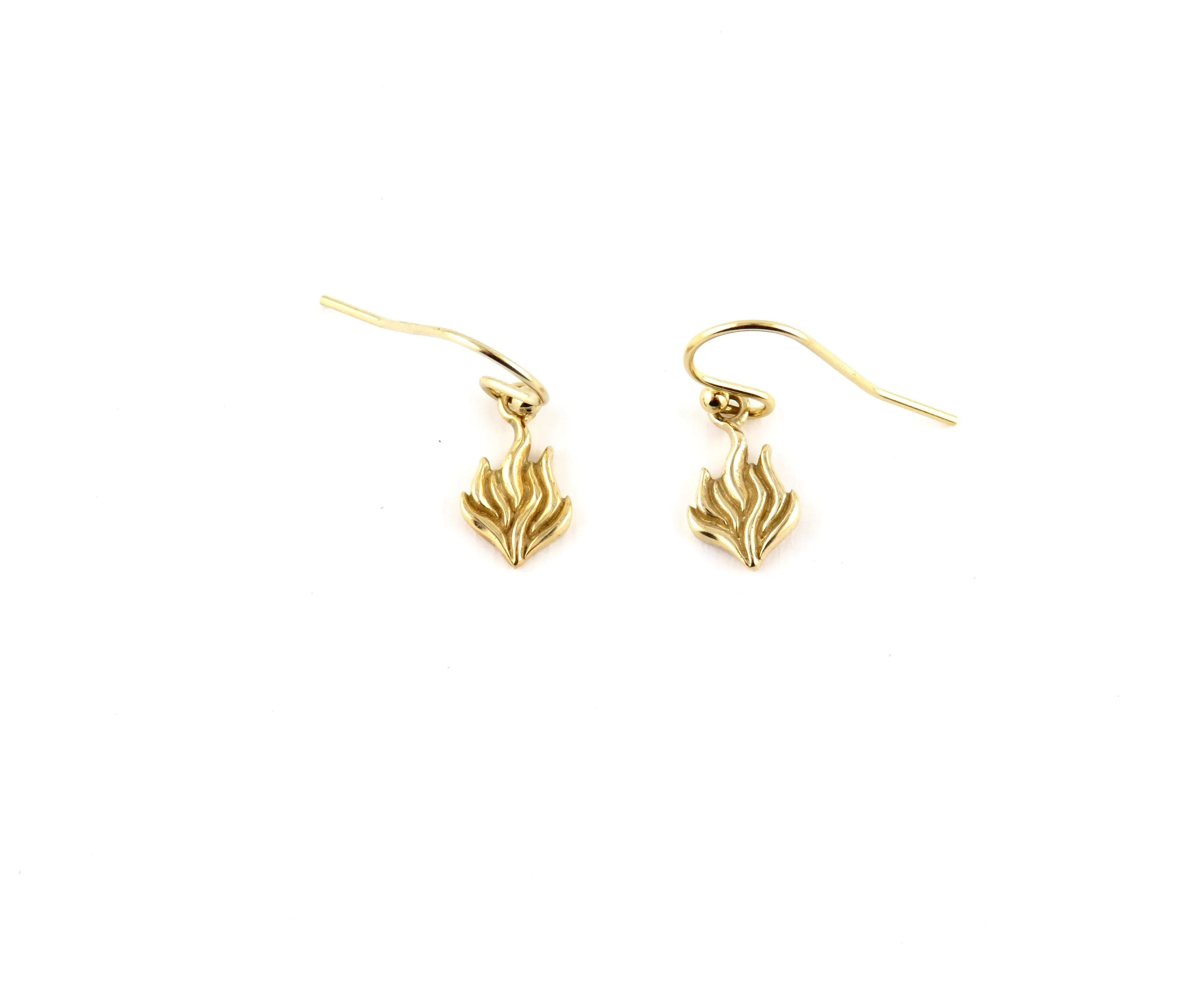 Gold Flame Earrings