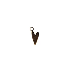 Gold Flat Heart Charm