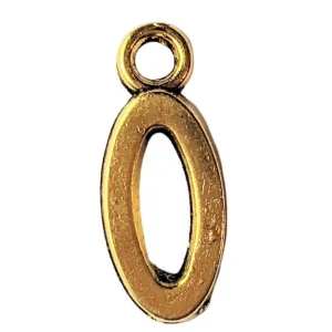 Gold Initial Charm - Letter O