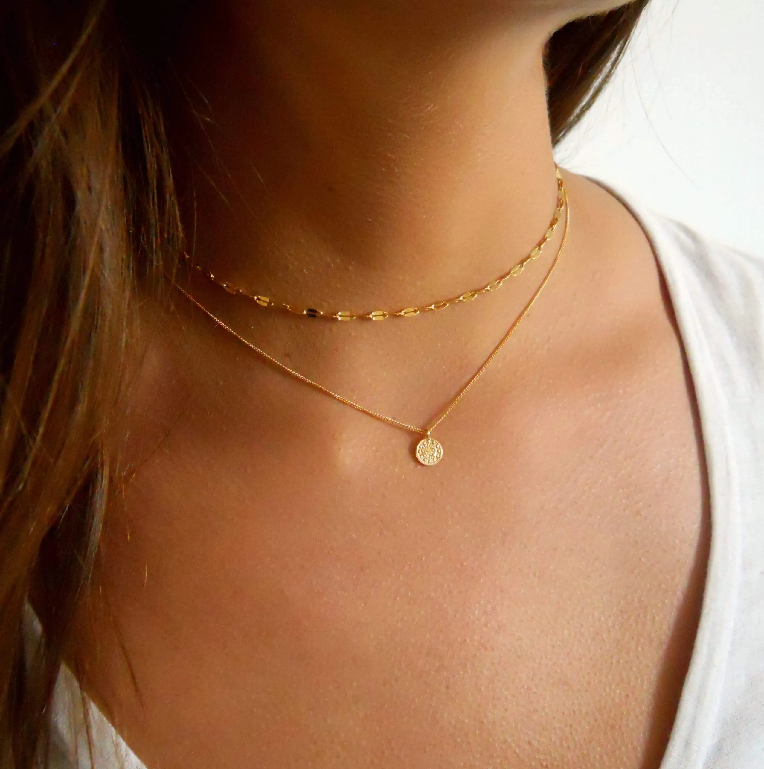 Gold Lace Chain Choker