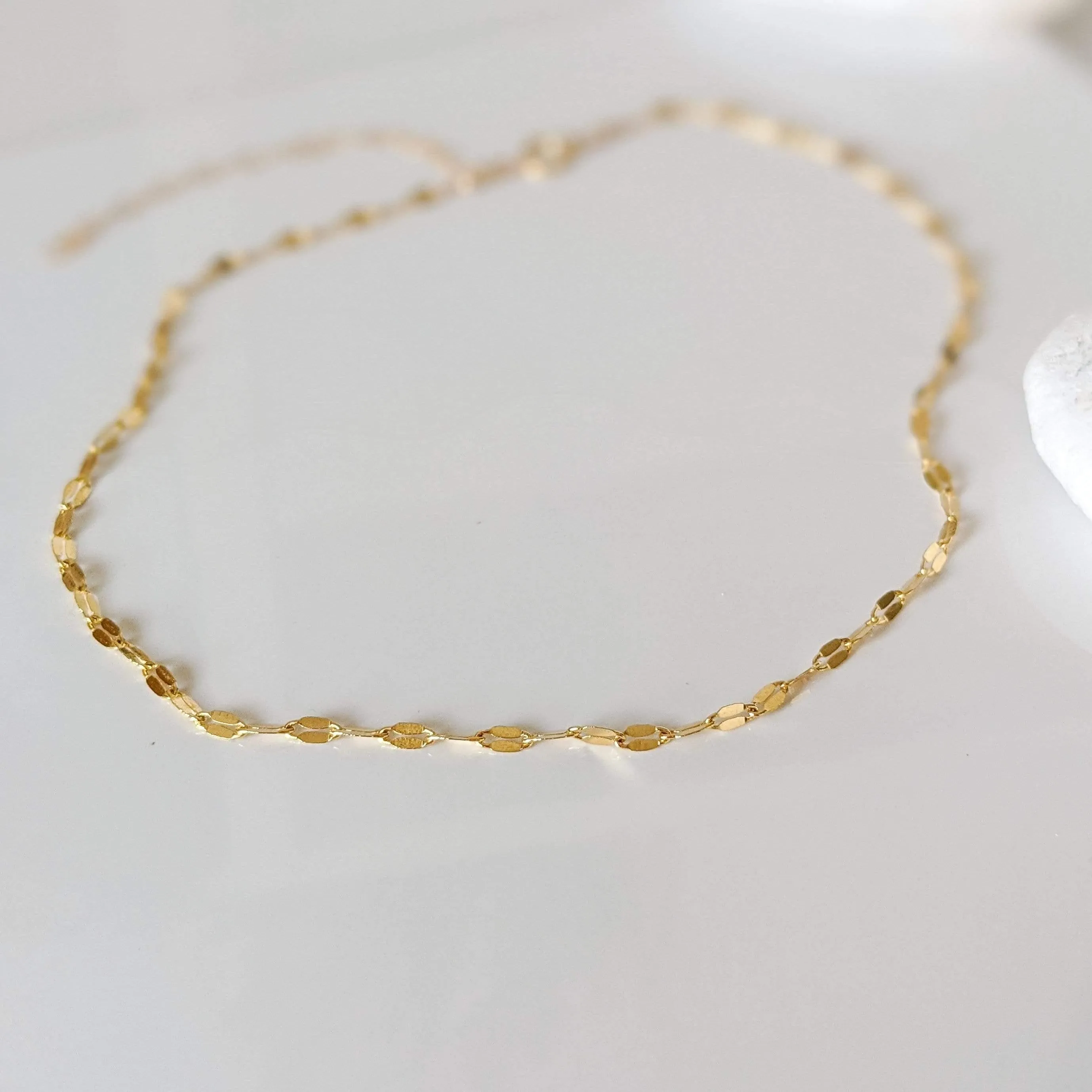 Gold Lace Chain Choker