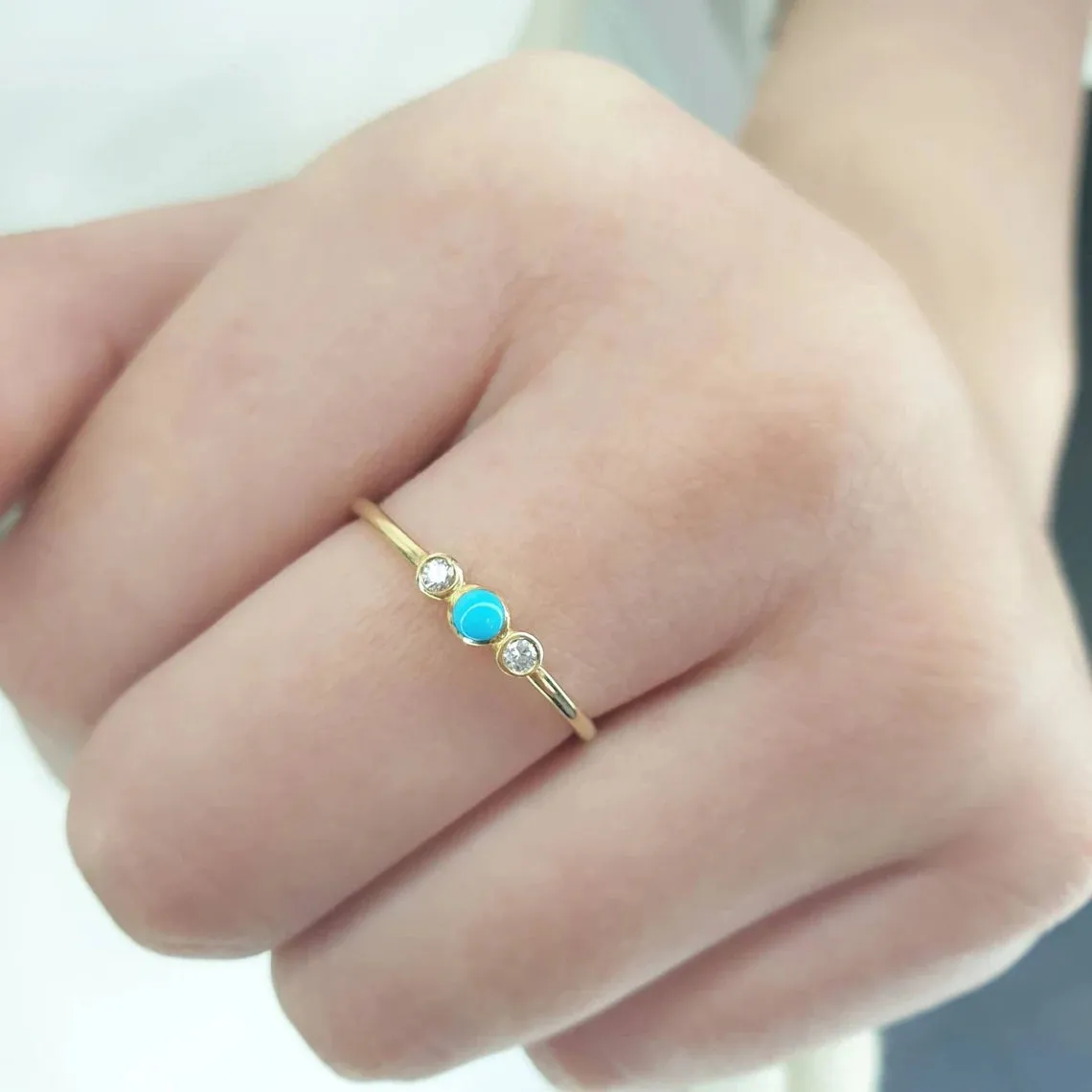 Gold Turquoise Ring