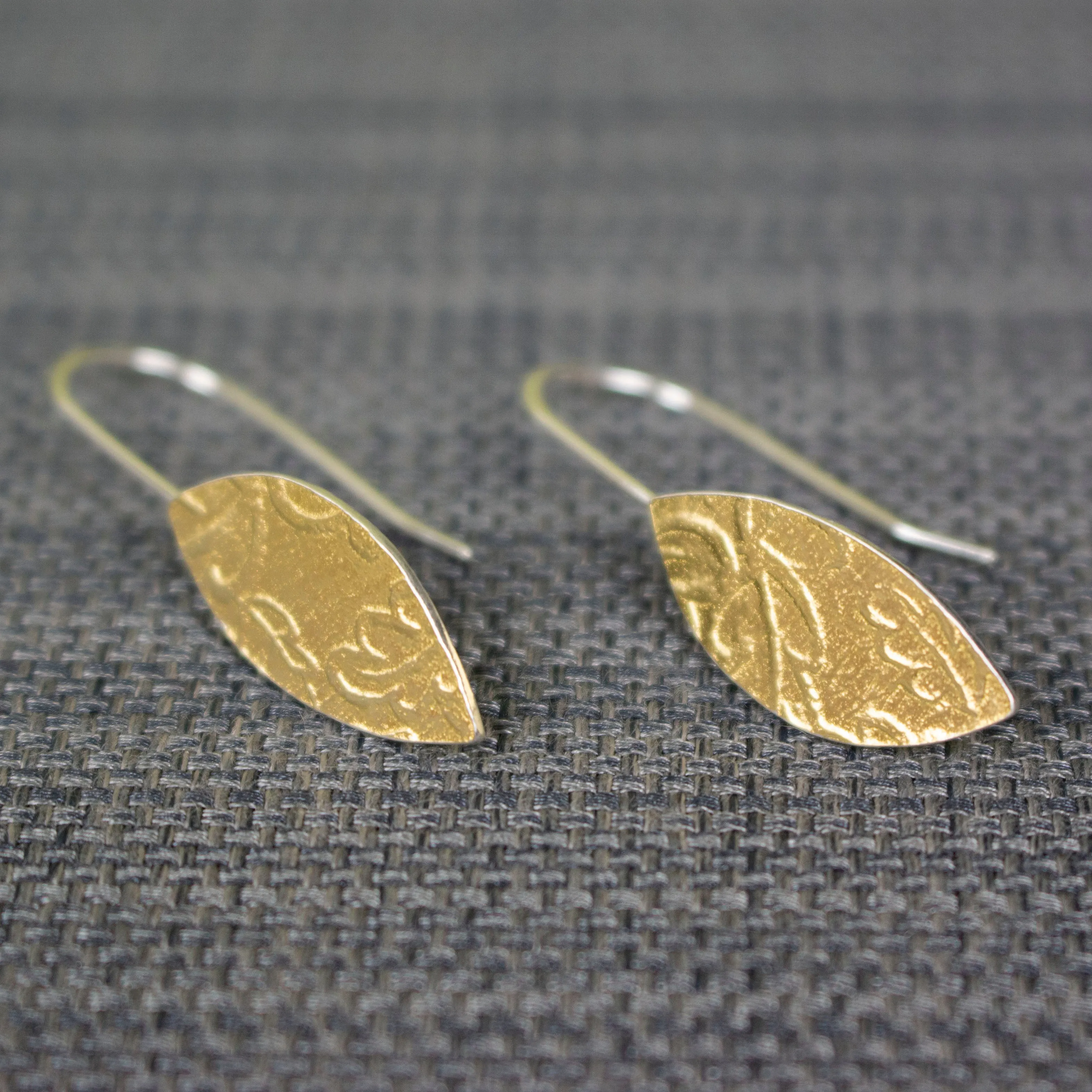 Golden Oak Petal Earrings