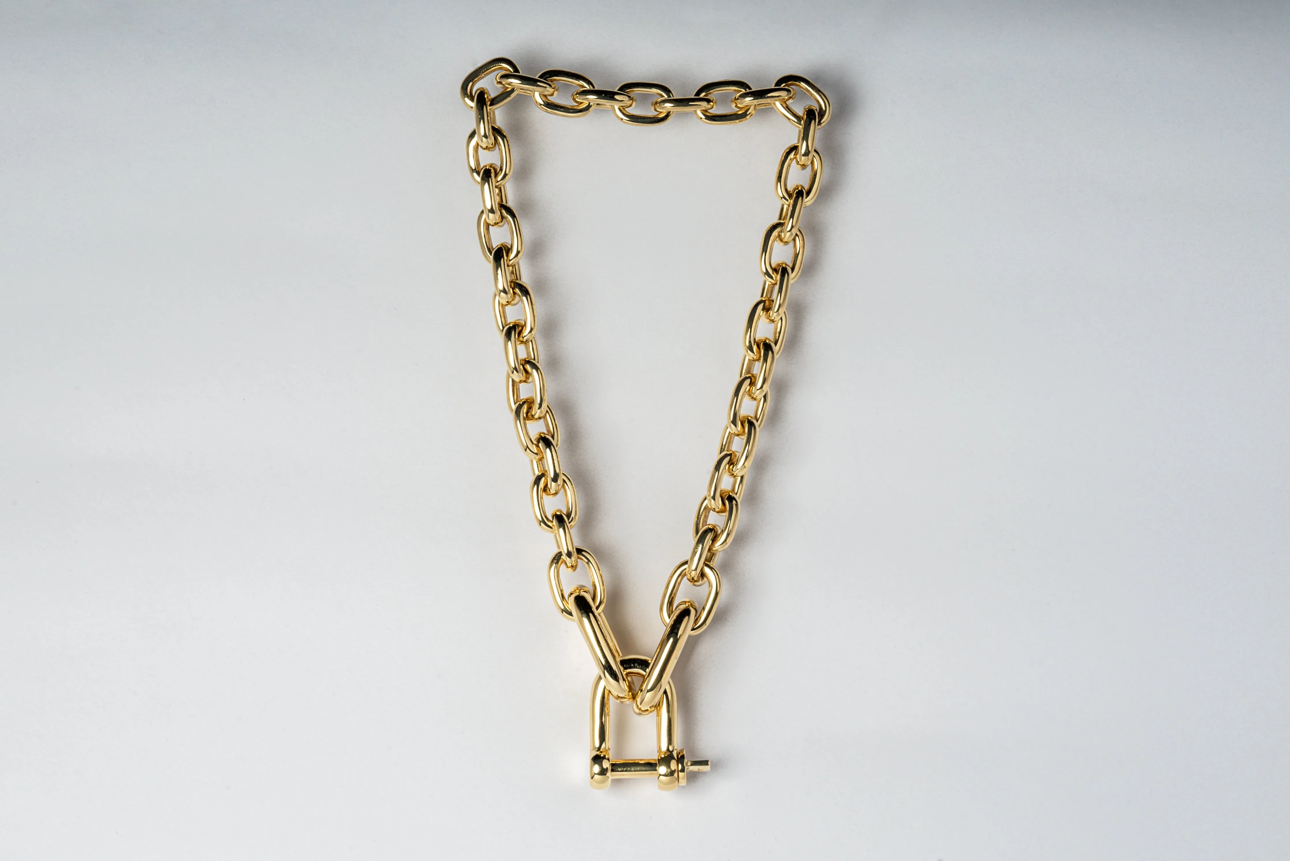 Grade Chain Charm Necklace (40cm, YG)