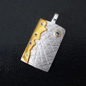 Grey Futurism Sterling Silver Pendant