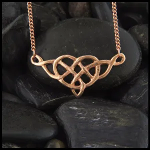 Heart Knot Necklace in Gold