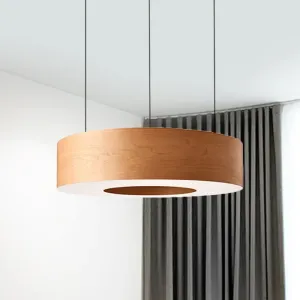 Hollowed Round Wooden LED Pendant Light for Restaurant Ceiling