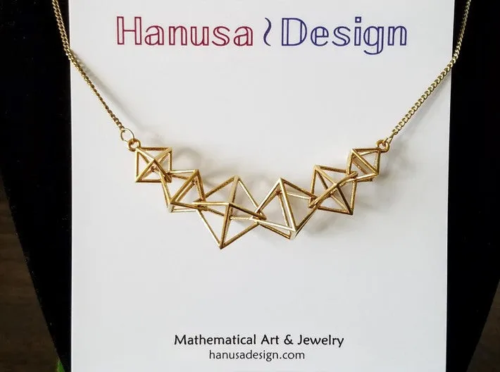 Interlocking Octahedron Necklace (Metal)