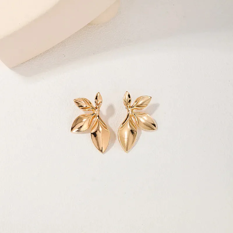 Irregular Metal Flower Earrings