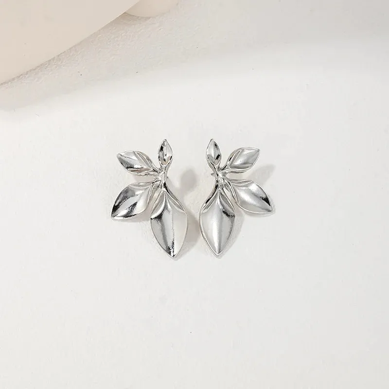 Irregular Metal Flower Earrings