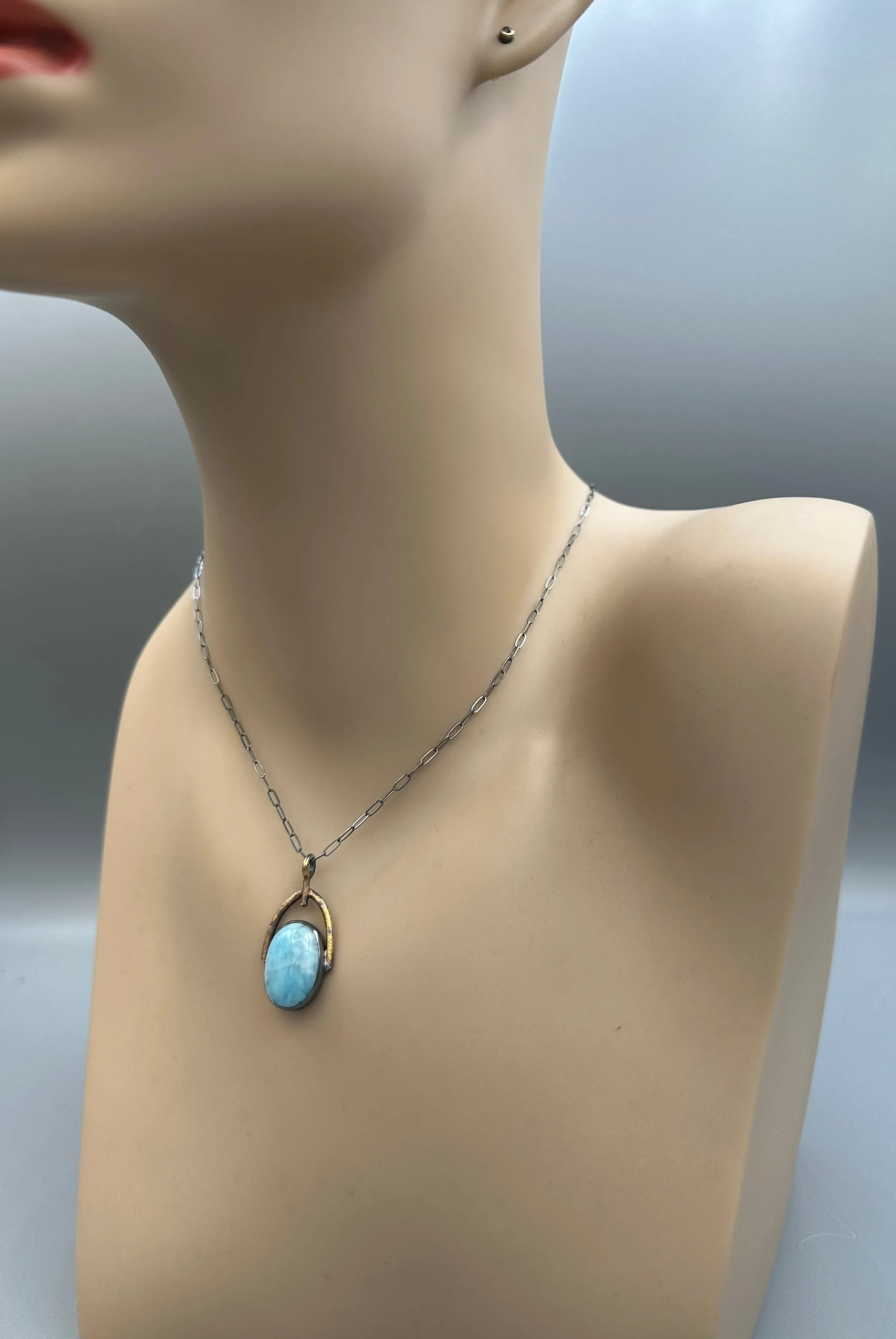 Larimar Droplet Pendant