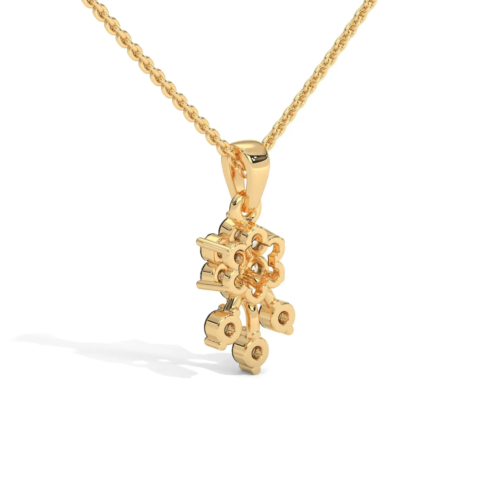 Livvy Silver Pendant with chain | 22KT Gold Vermeil