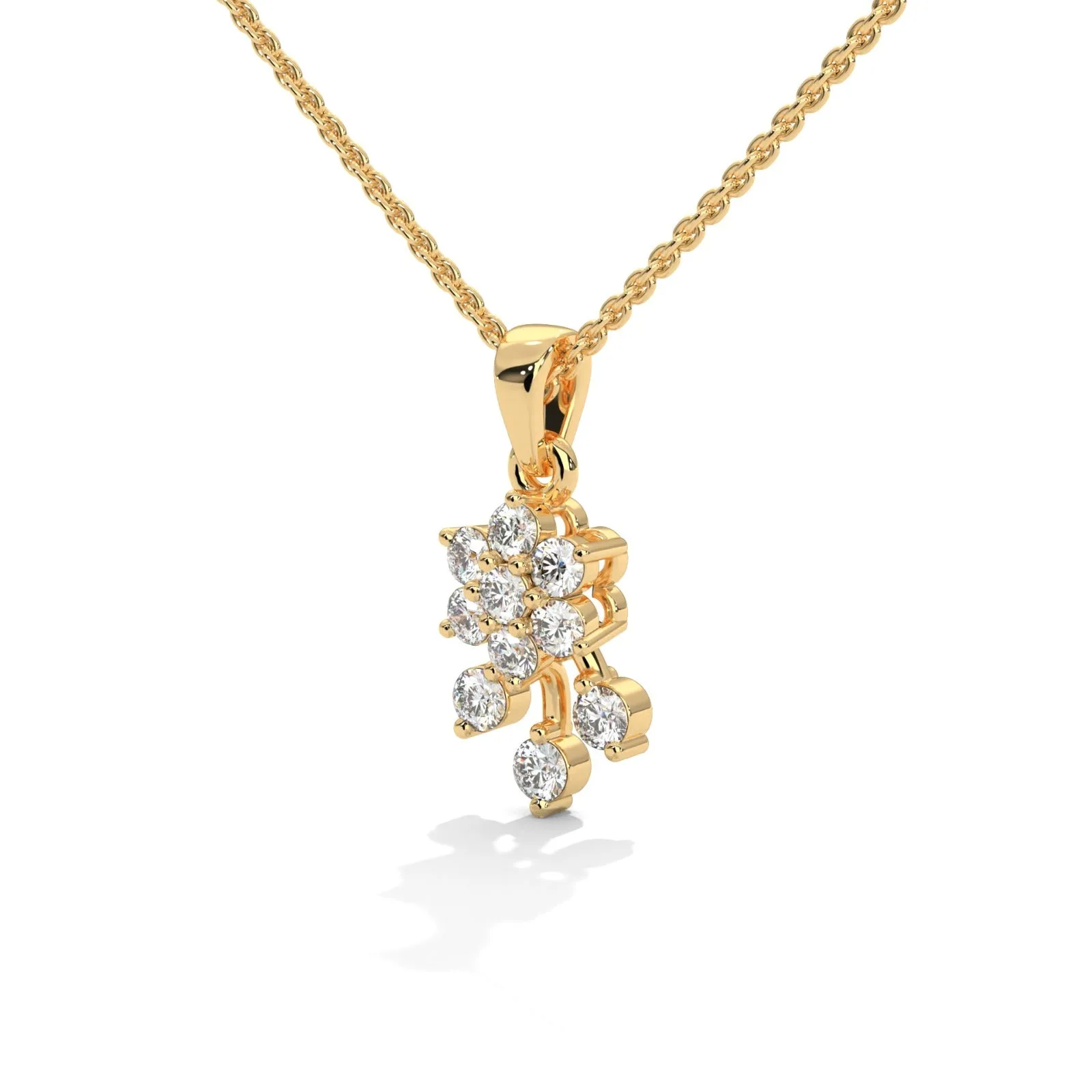 Livvy Silver Pendant with chain | 22KT Gold Vermeil