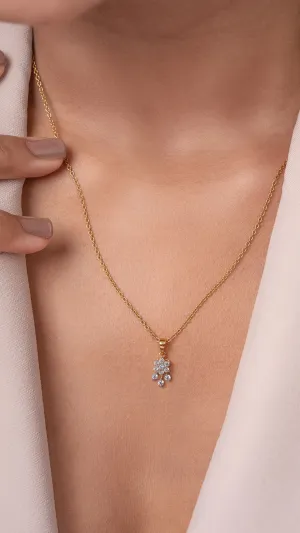 Livvy Silver Pendant with chain | 22KT Gold Vermeil