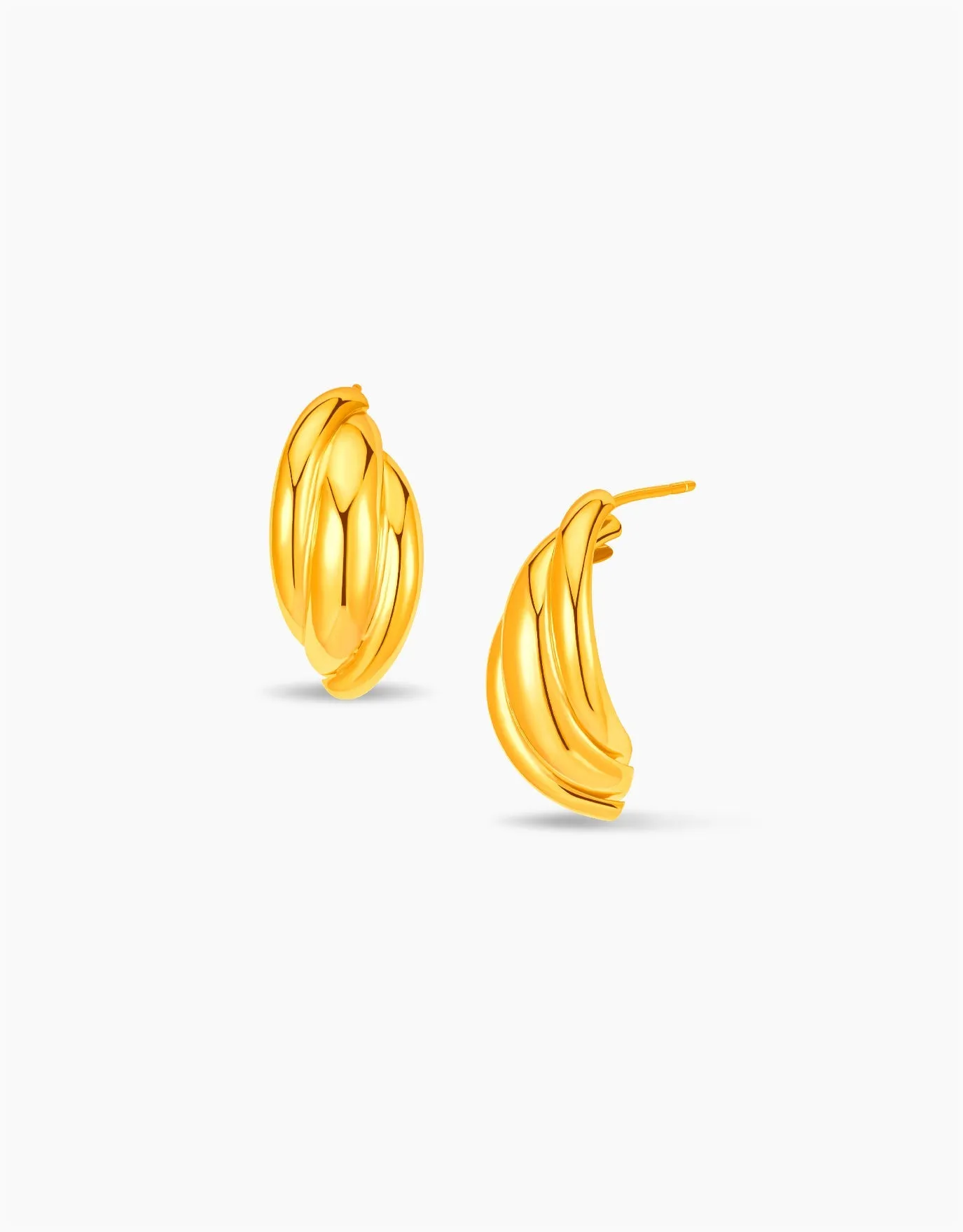 LVC MOD22 Onda Arc Gold Earrings