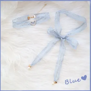 MAYTRENDS  - Romantic Blue Lace Choker