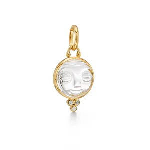 Moon Face & Diamond Charm