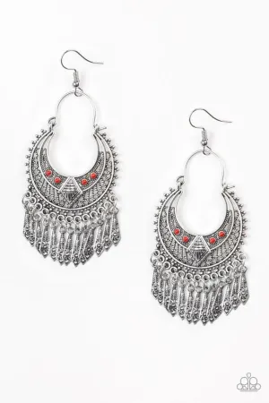 Paparazzi Earring ~ Walk On The Wildside - Red