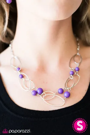 Paparazzi Necklace ~ Glam Theory - Purple