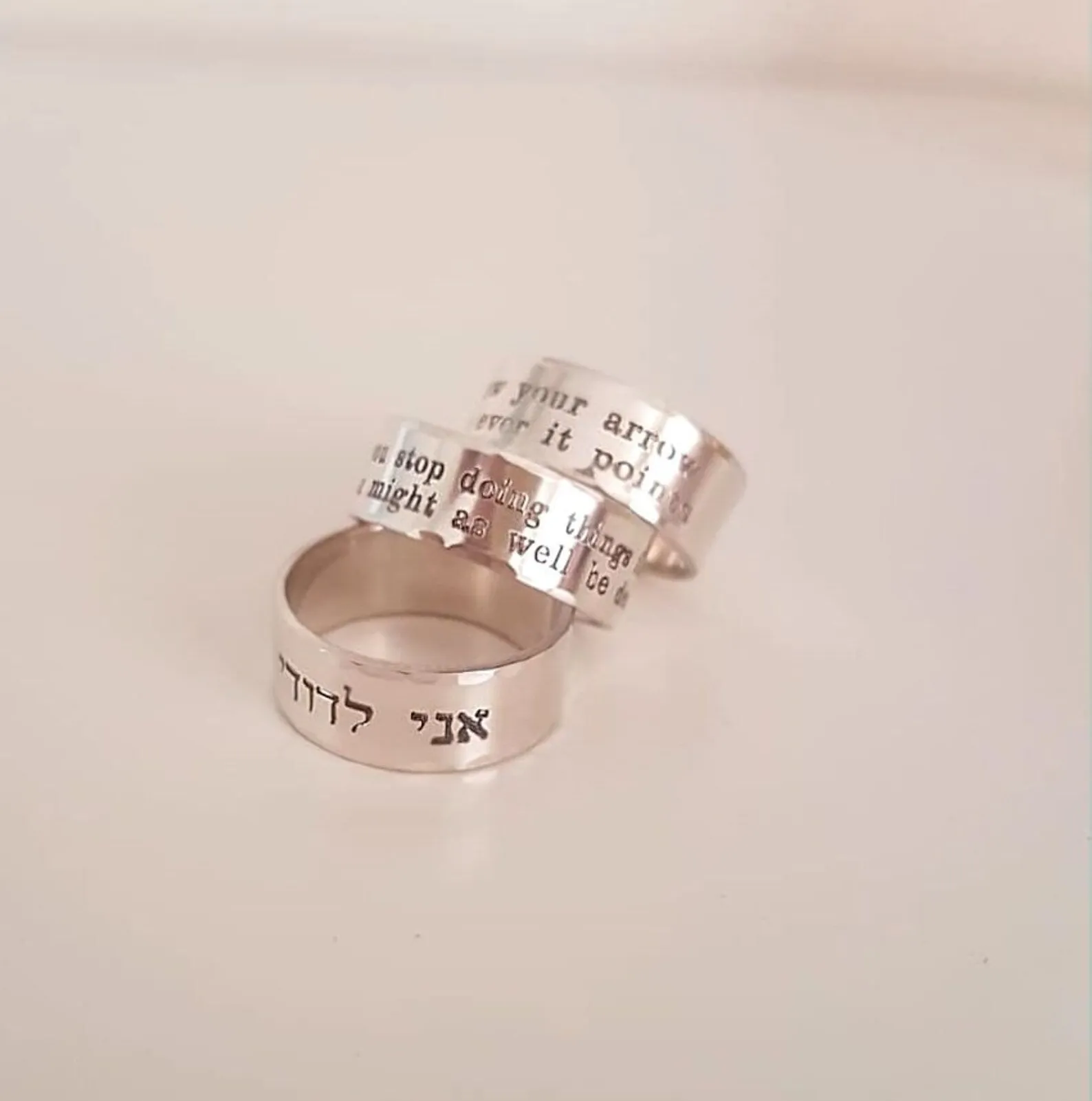 Personalized Breathe Message Ring - Sustainable Gift