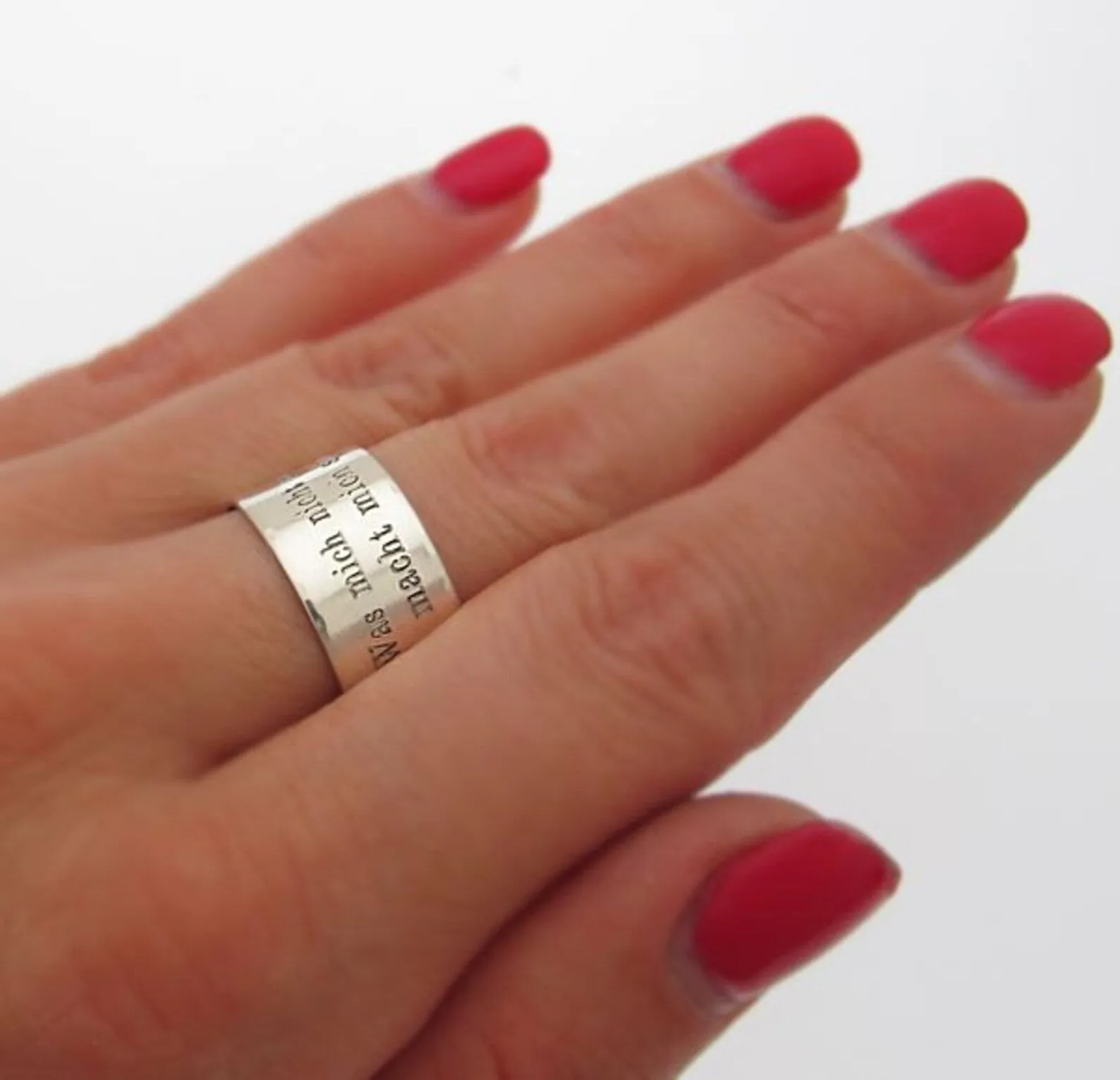 Personalized Breathe Message Ring - Sustainable Gift