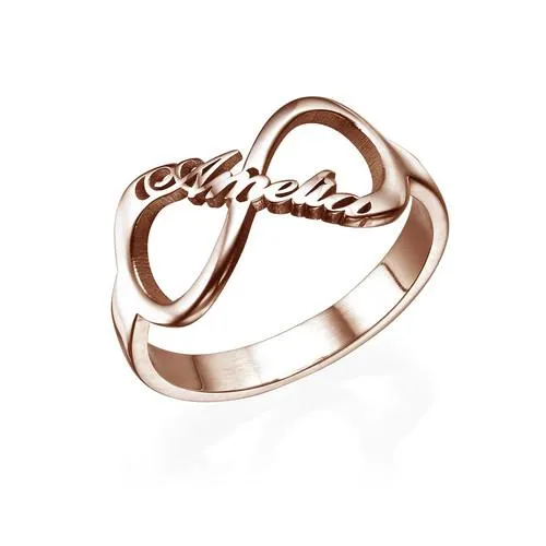 Personalized Infinity Name Ring