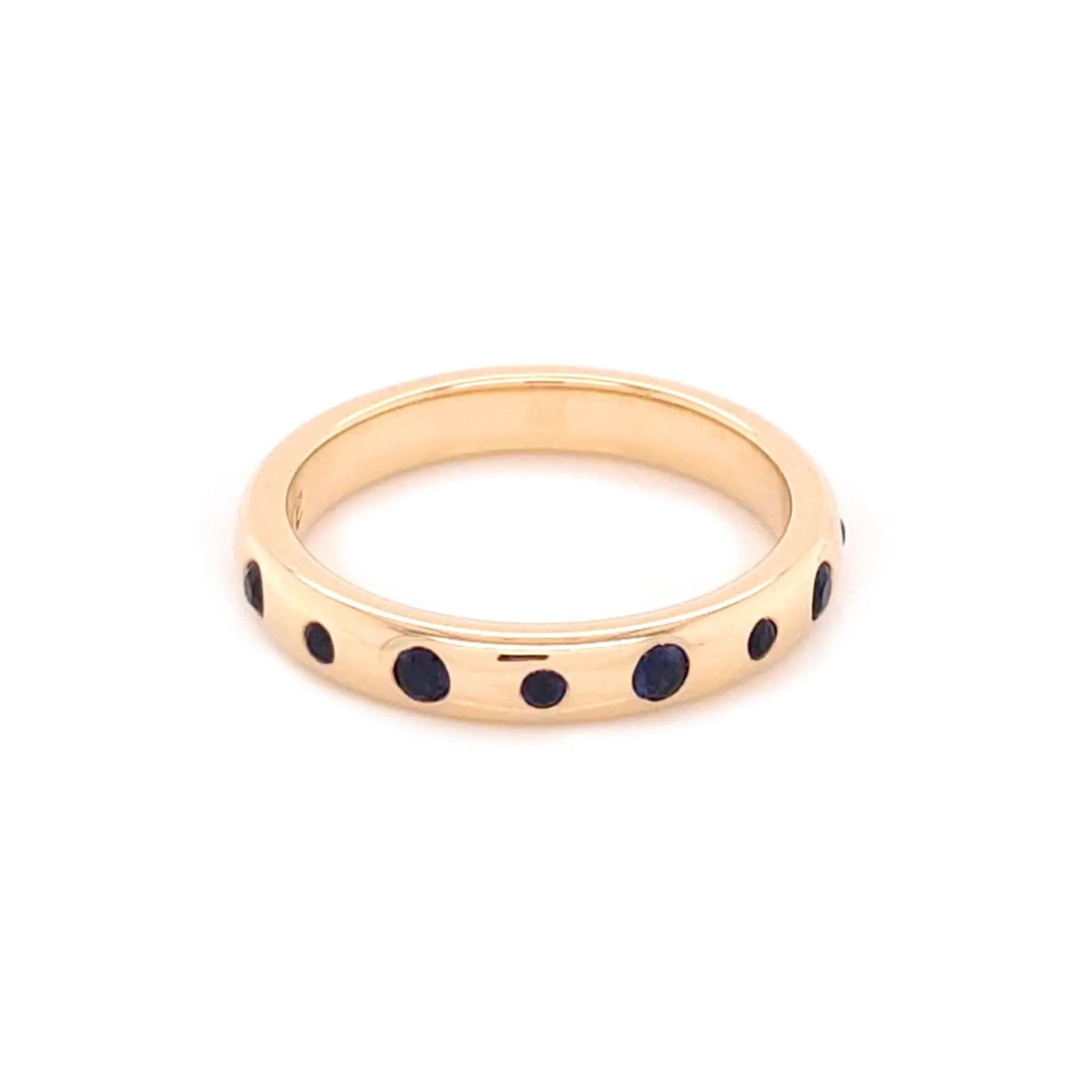 "I Love You More" Sapphire Poesy Stackable Ring