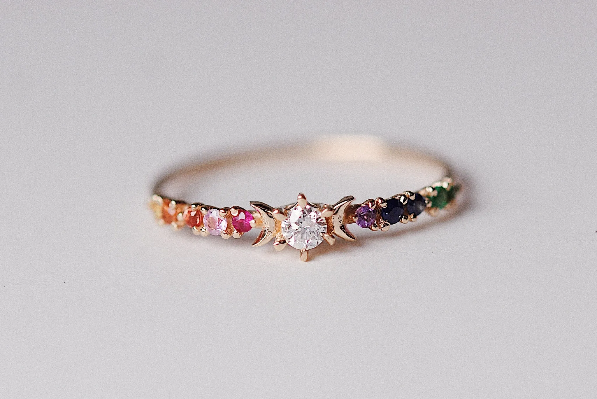 Rainbow Stardust Ring - Ready-to-ship