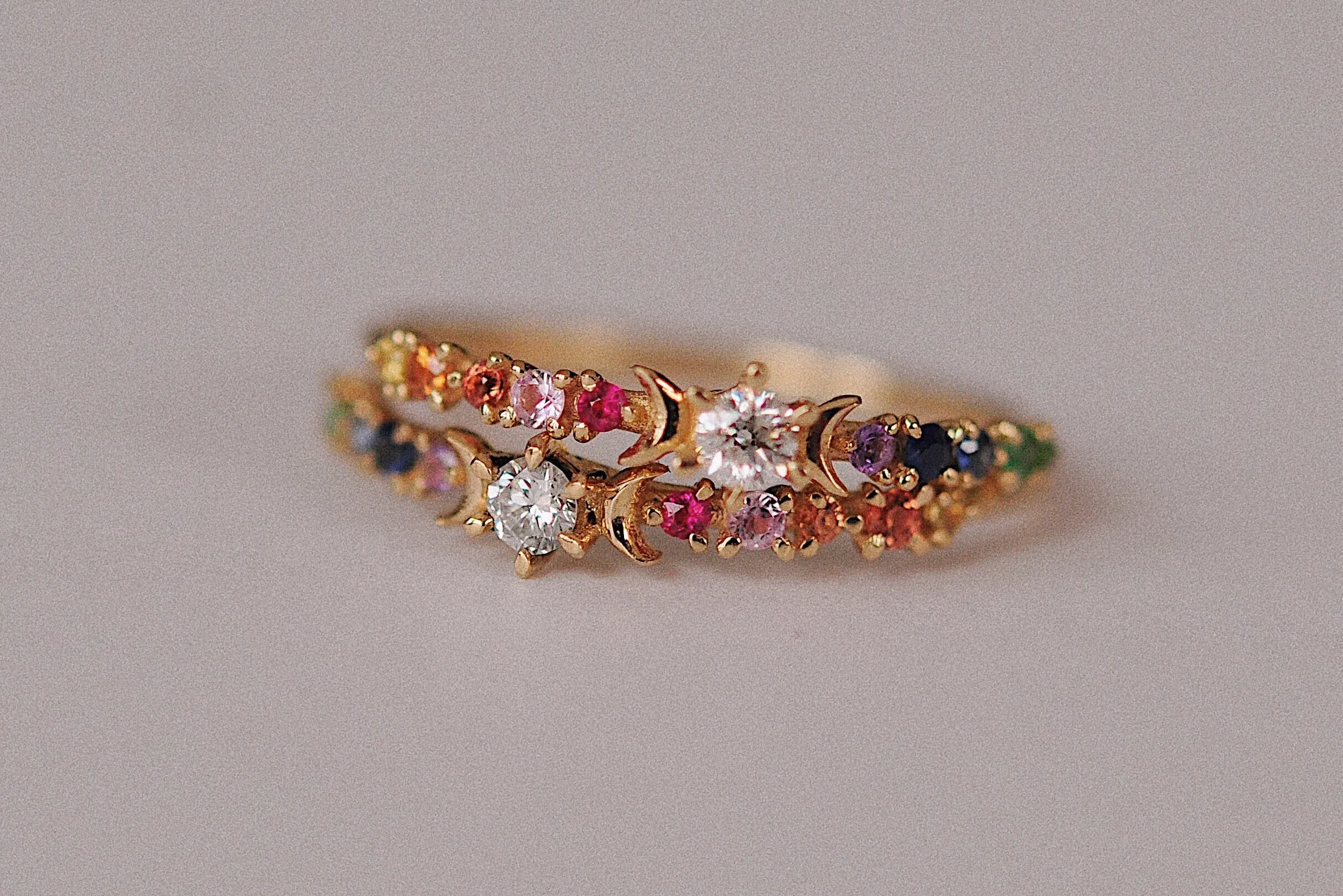 Rainbow Stardust Ring - Ready-to-ship