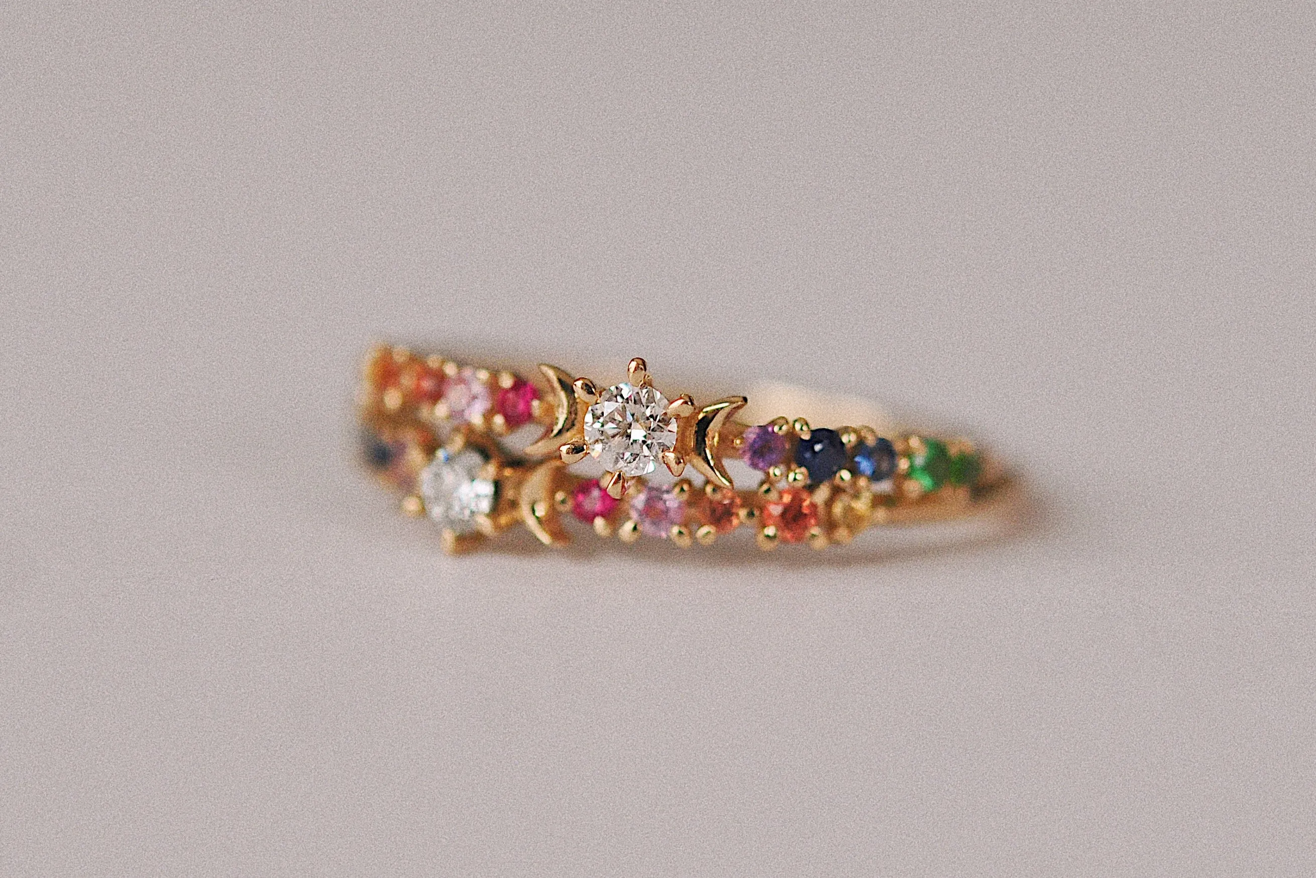 Rainbow Stardust Ring - Ready-to-ship