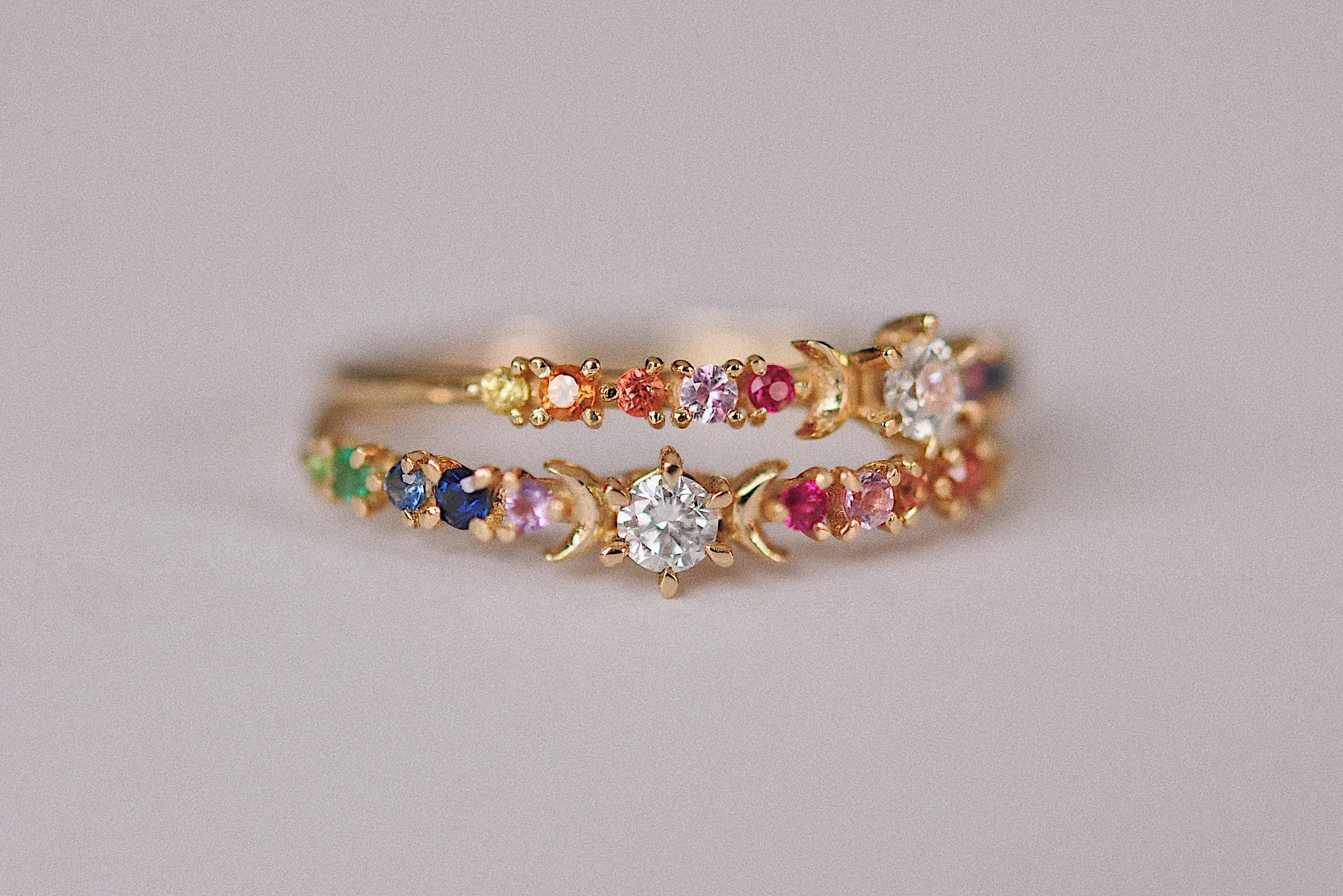 Rainbow Stardust Ring - Ready-to-ship