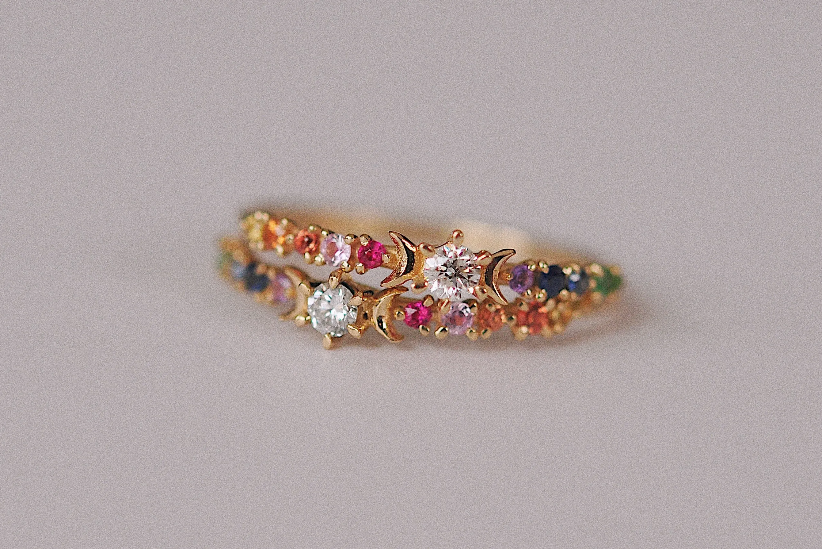 Rainbow Stardust Ring - Ready-to-ship