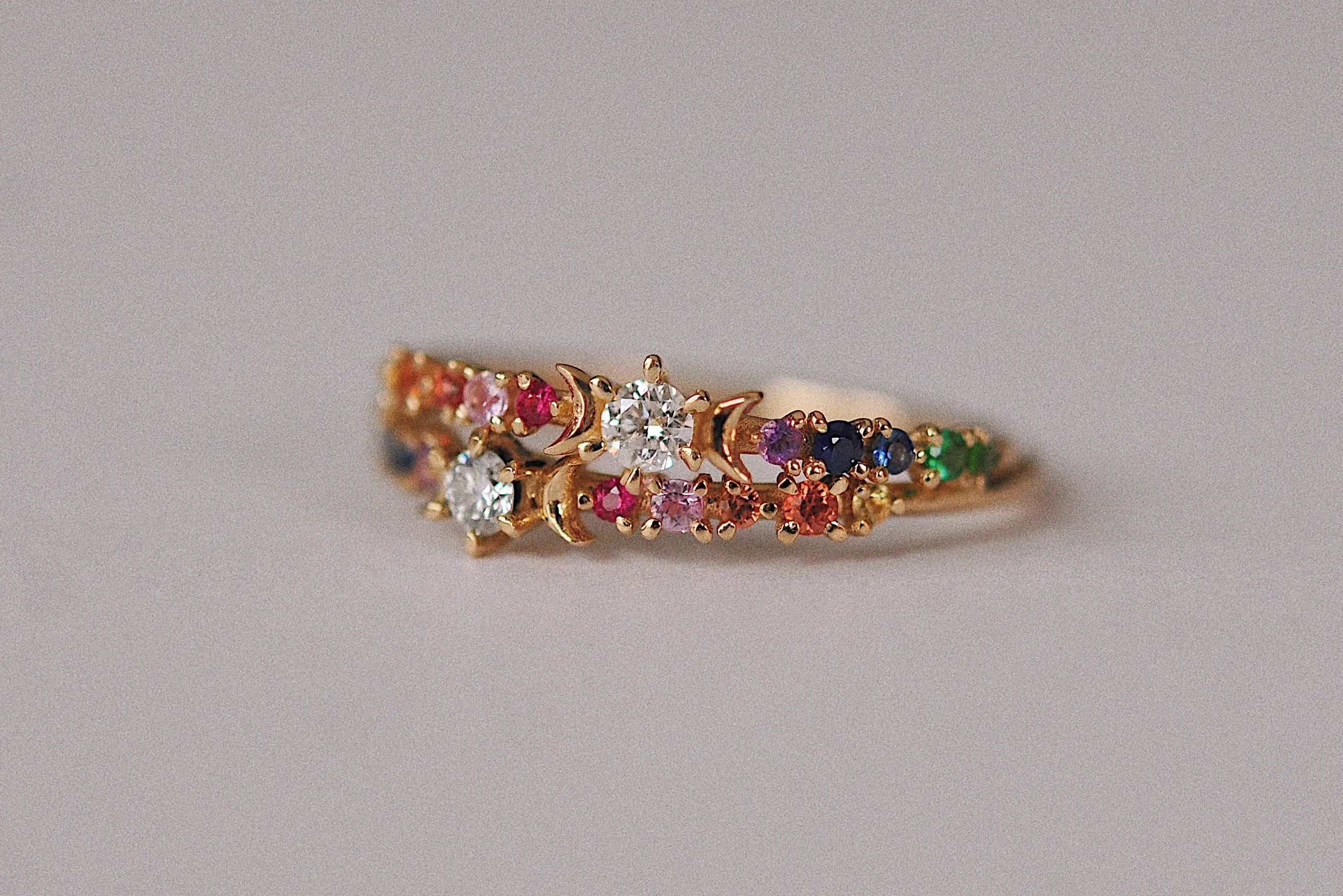 Rainbow Stardust Ring - Ready-to-ship