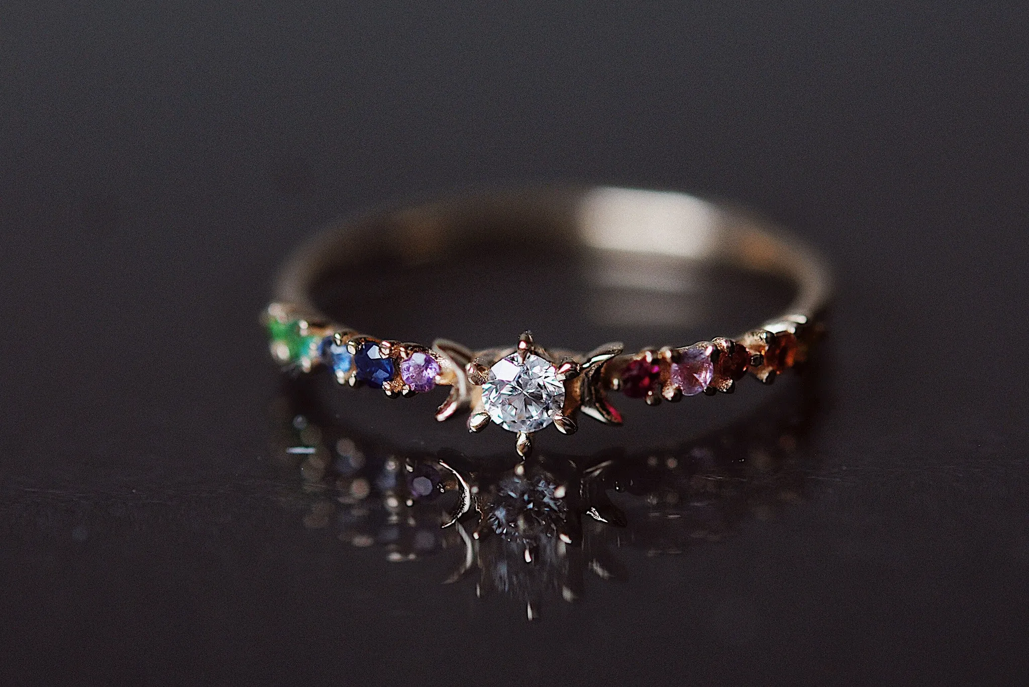 Rainbow Stardust Ring - Ready-to-ship