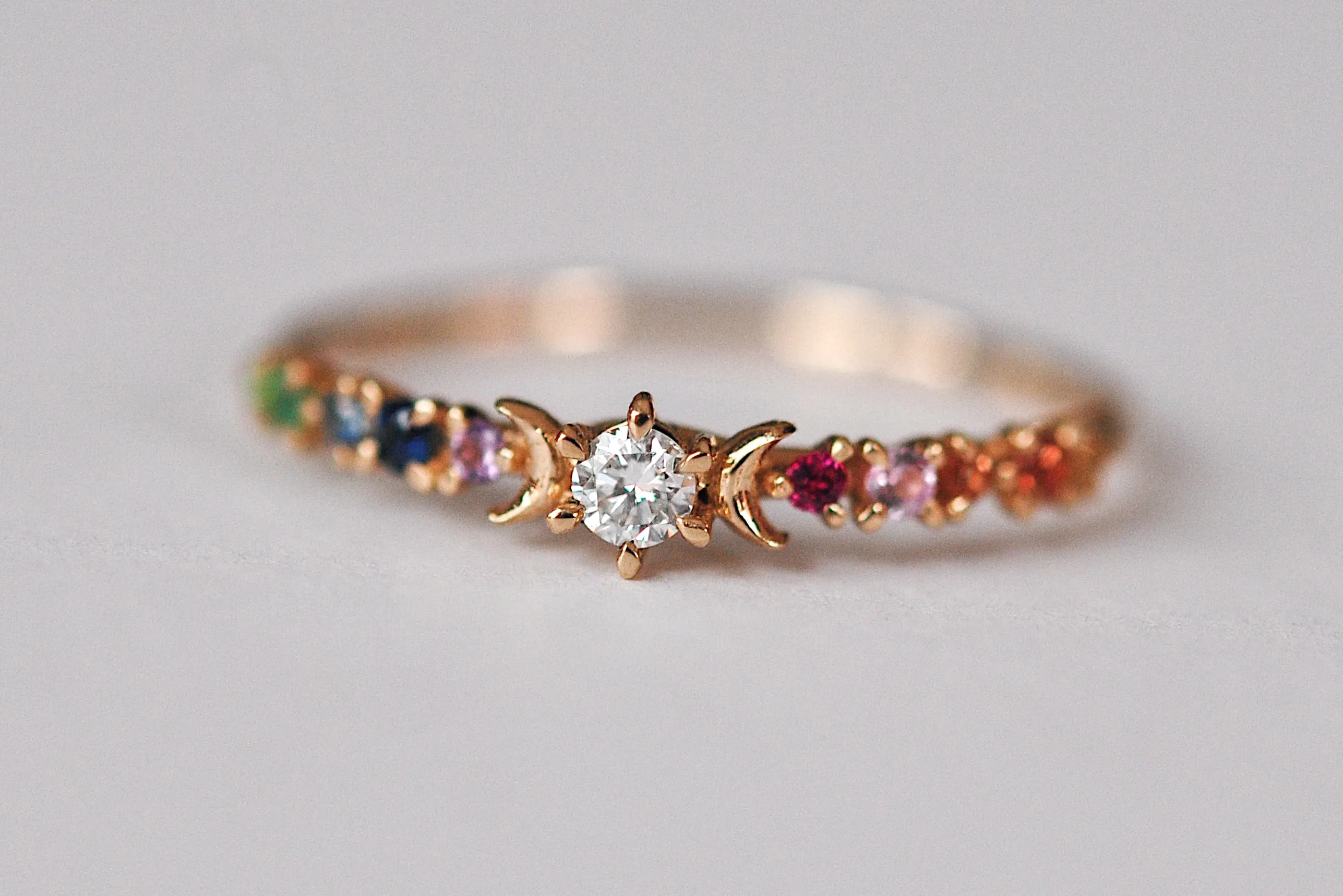 Rainbow Stardust Ring - Ready-to-ship