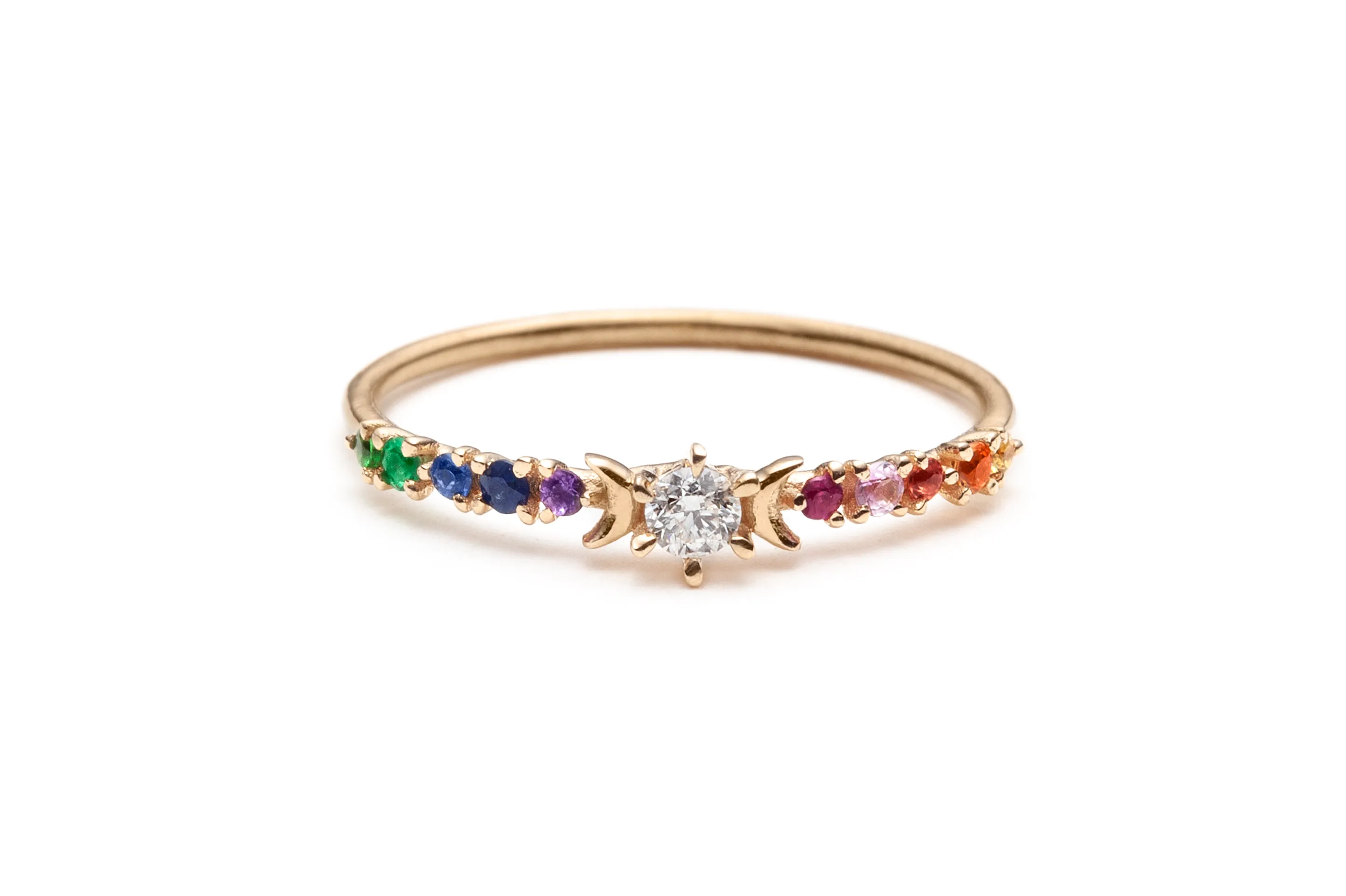 Rainbow Stardust Ring - Ready-to-ship