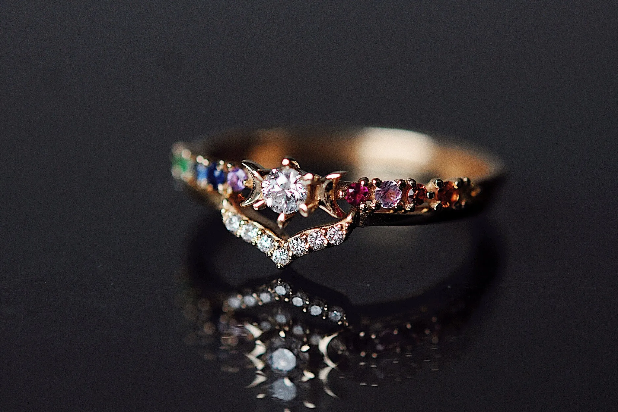 Rainbow Stardust Ring