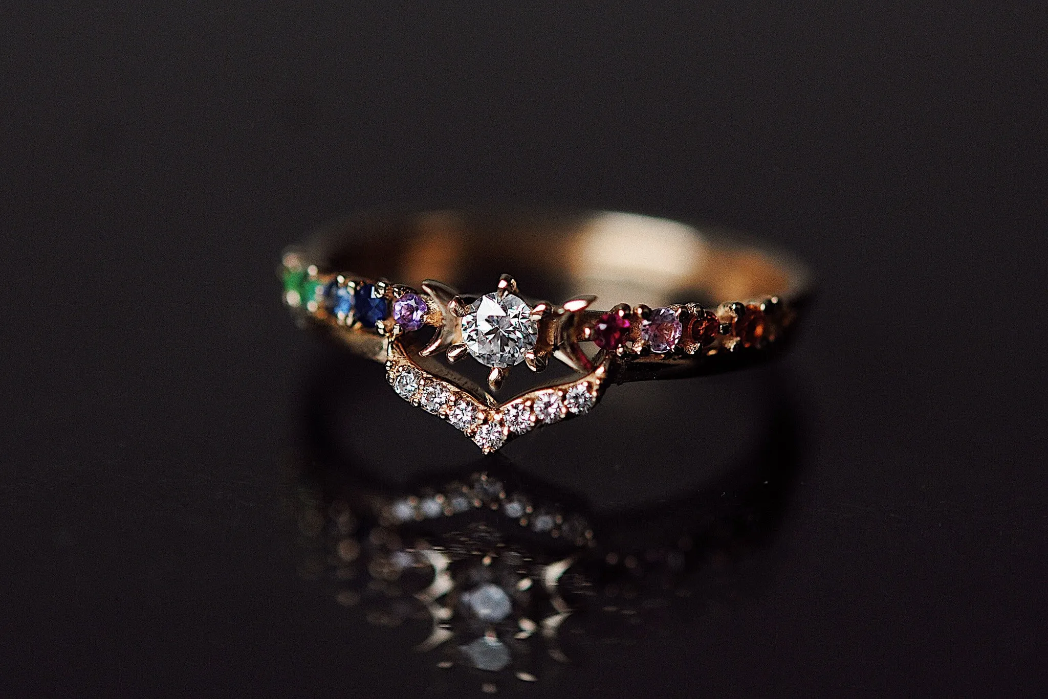 Rainbow Stardust Ring