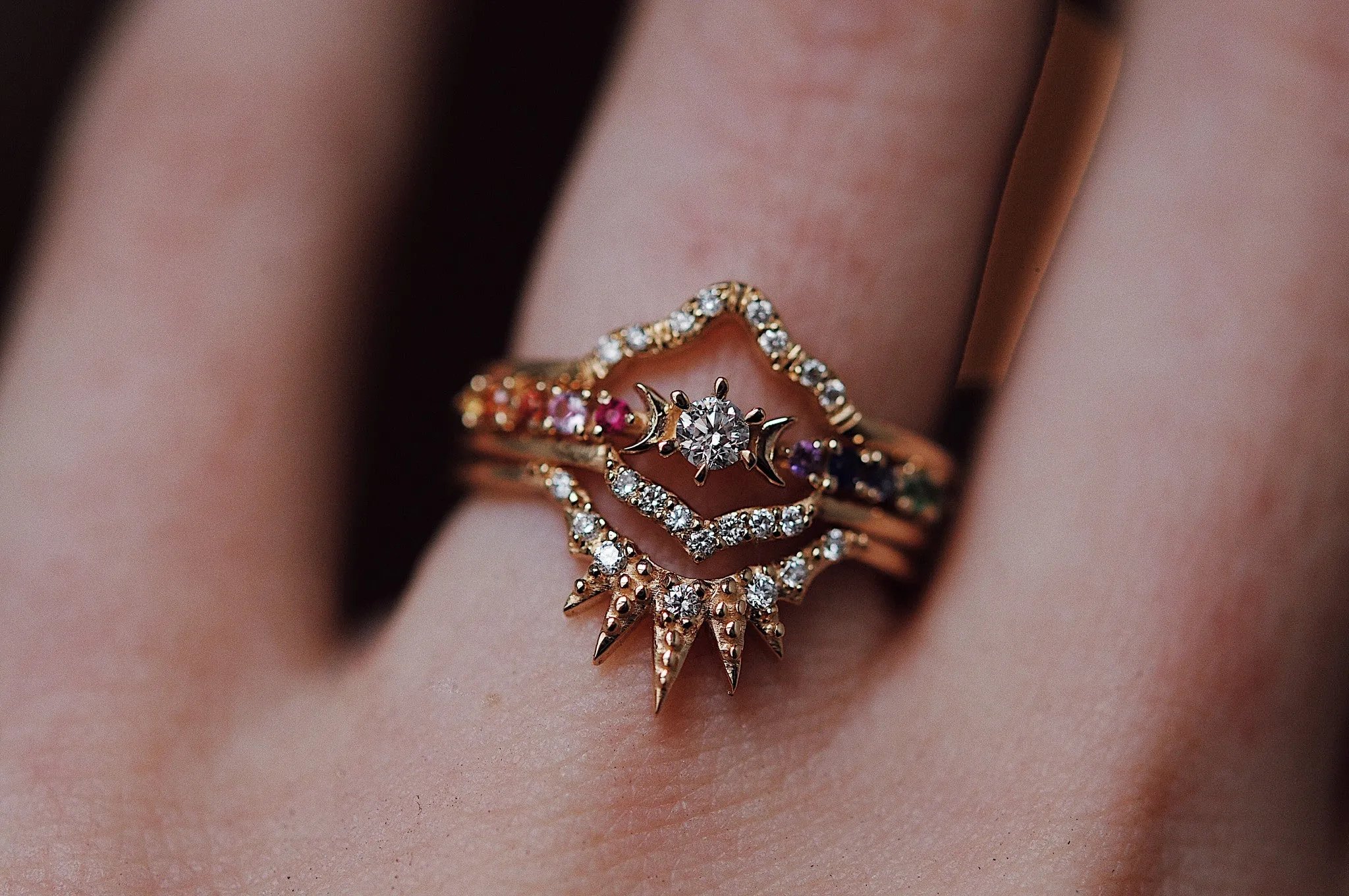 Rainbow Stardust Ring