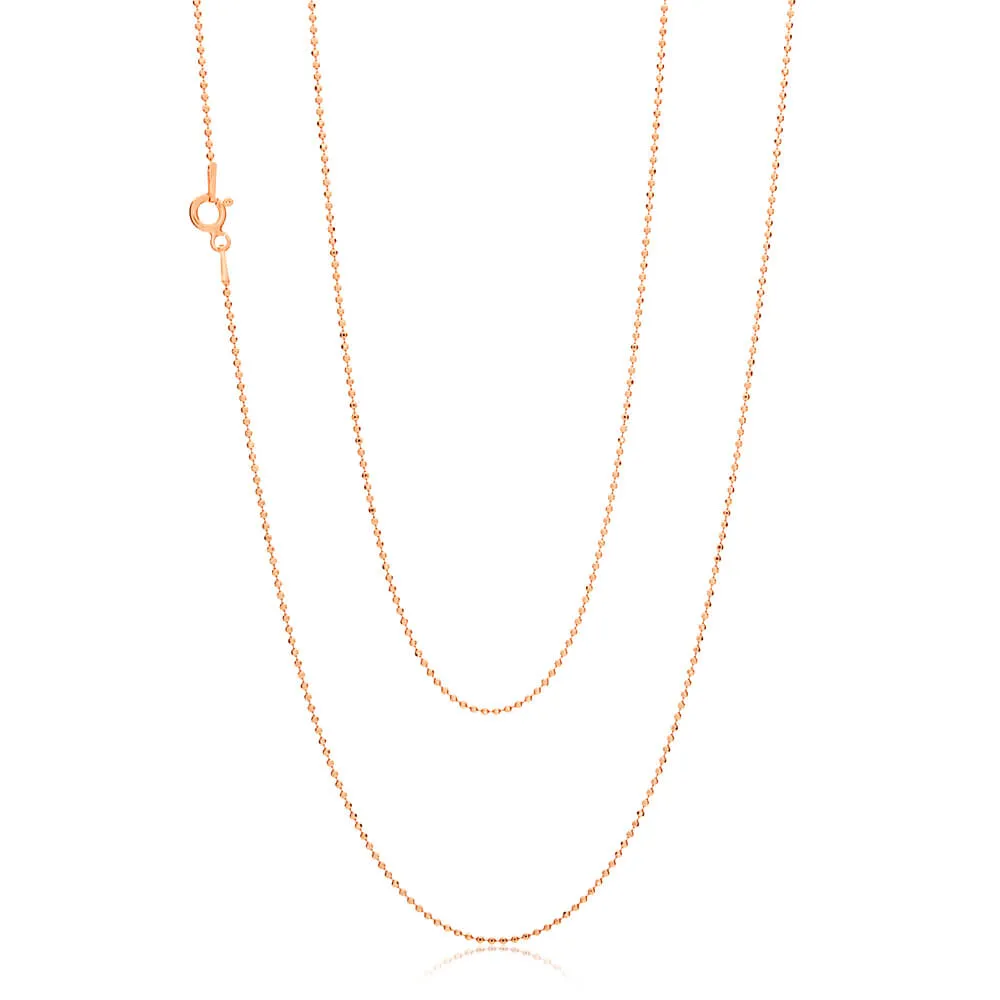 Rose Gold Plated Sterling Silver Ball Chain