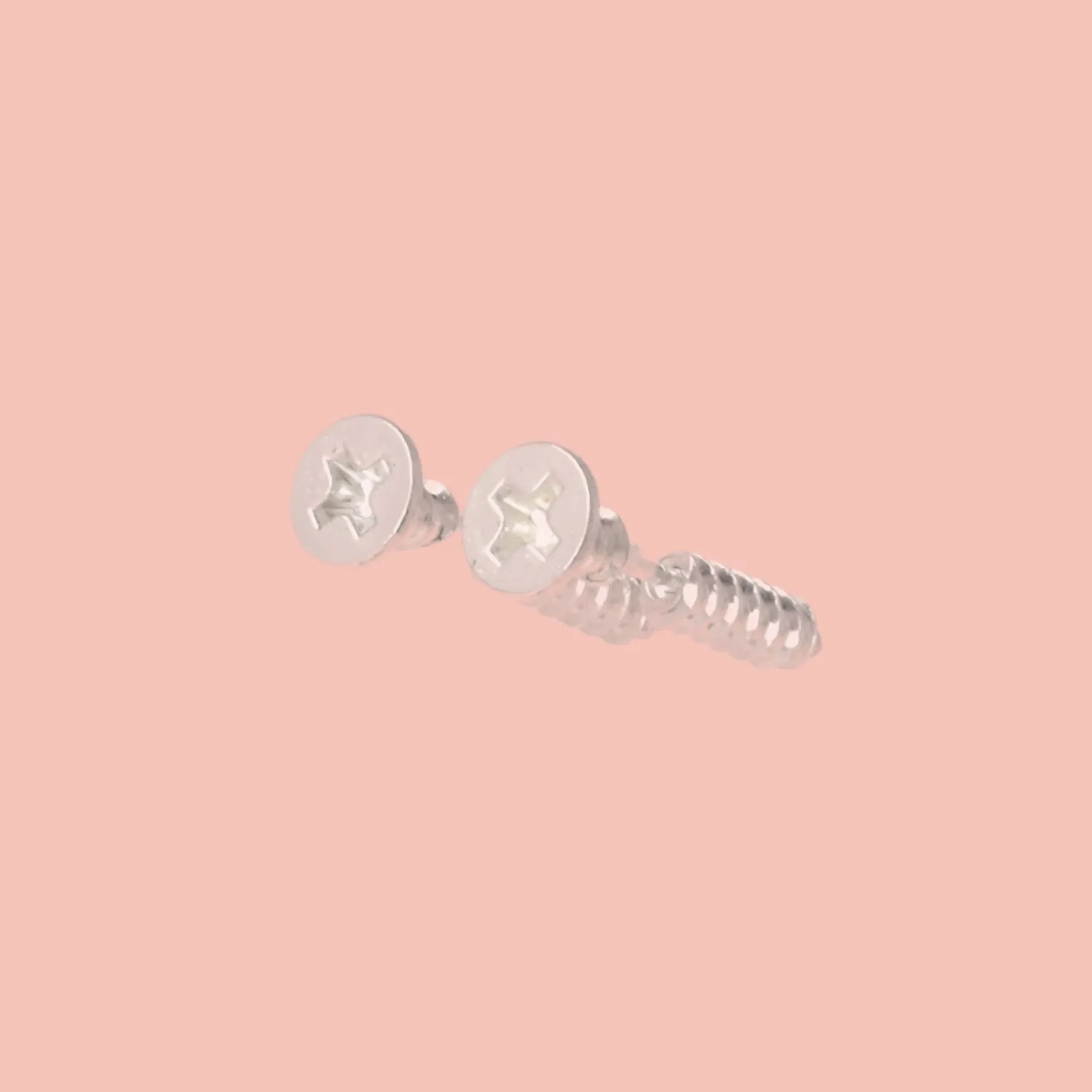 Screw Earrings (Silver Plated)