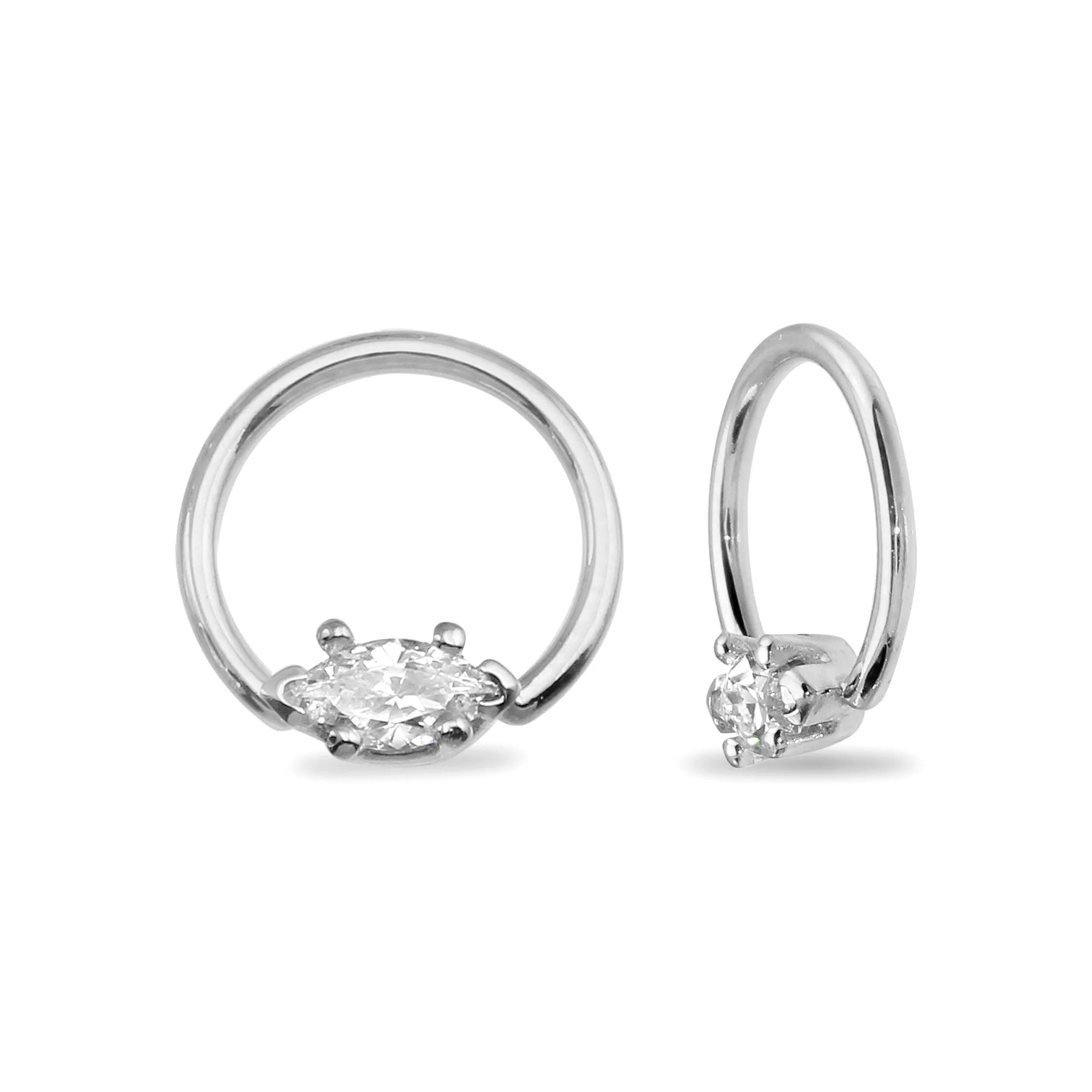 Seamless Ring with Fixed 6 Prongs Marquise