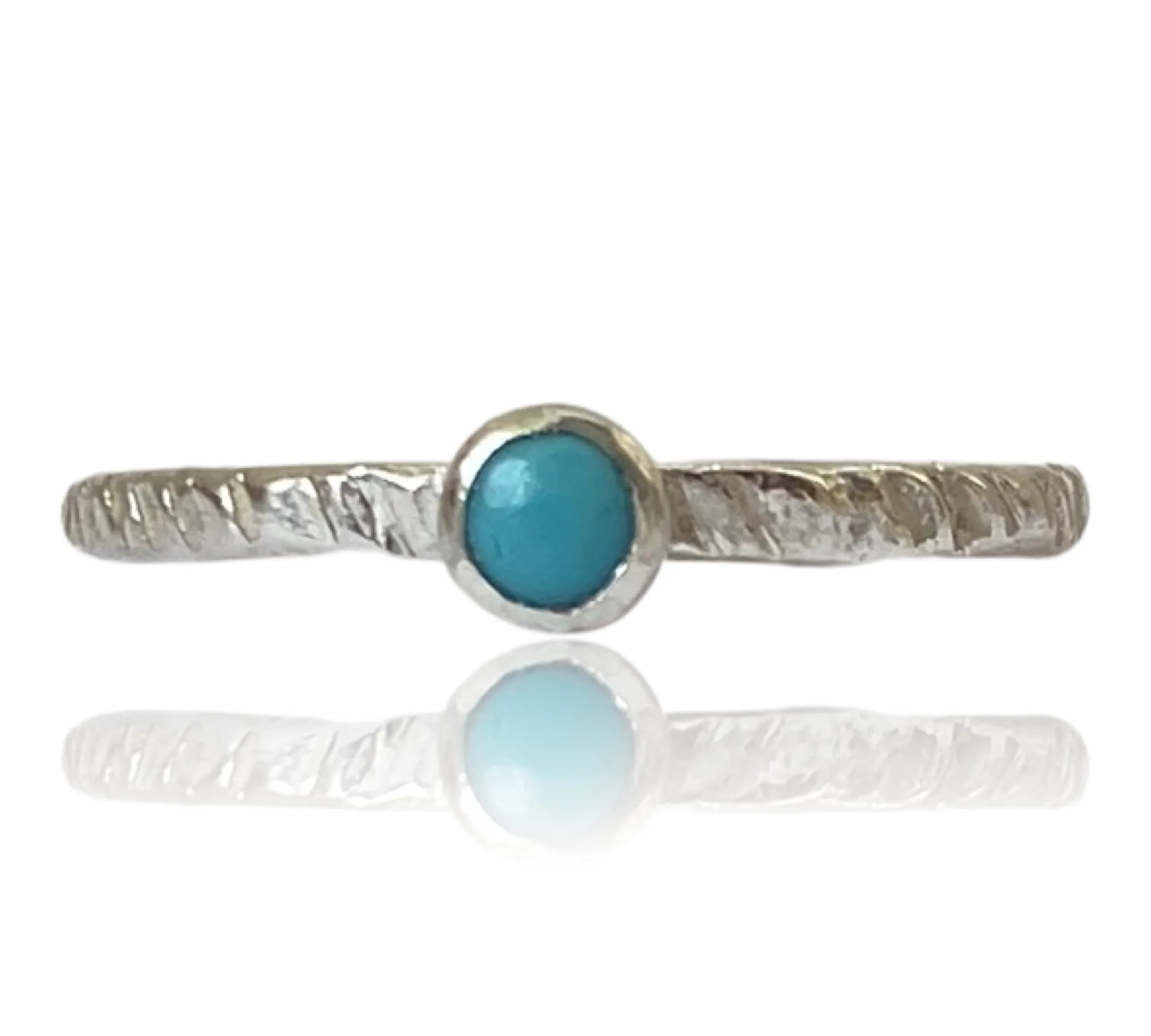 Silver Birthstone Stacking Rings