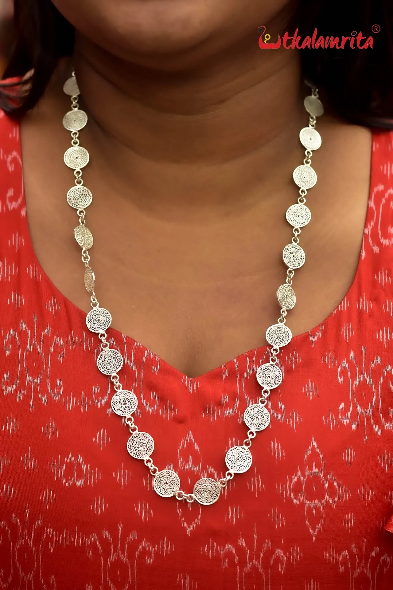 Silver Jala Rounds Necklace