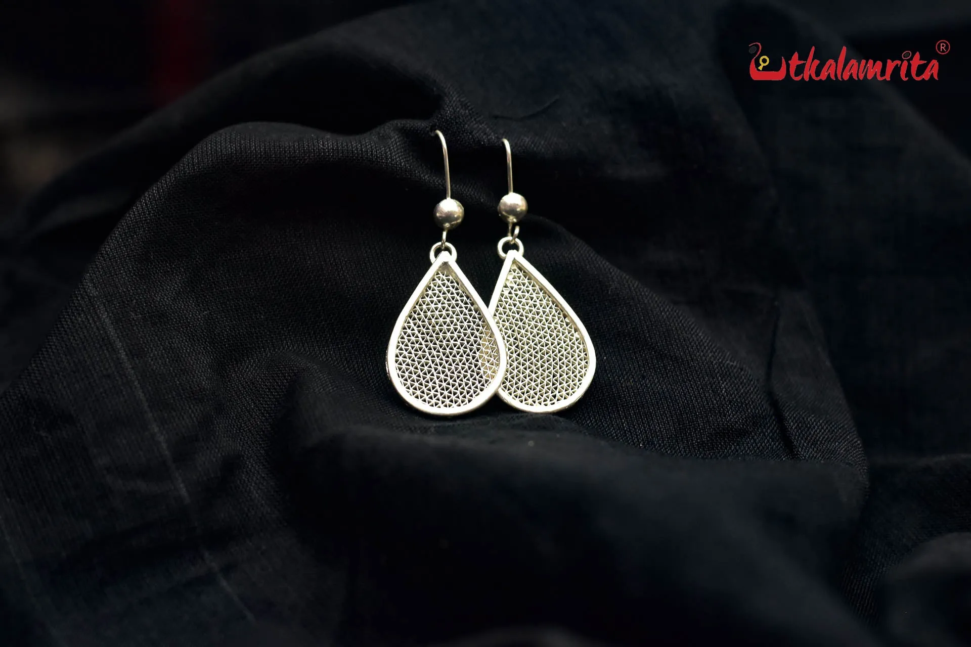 Silver Jala Teardrops (Danglers)