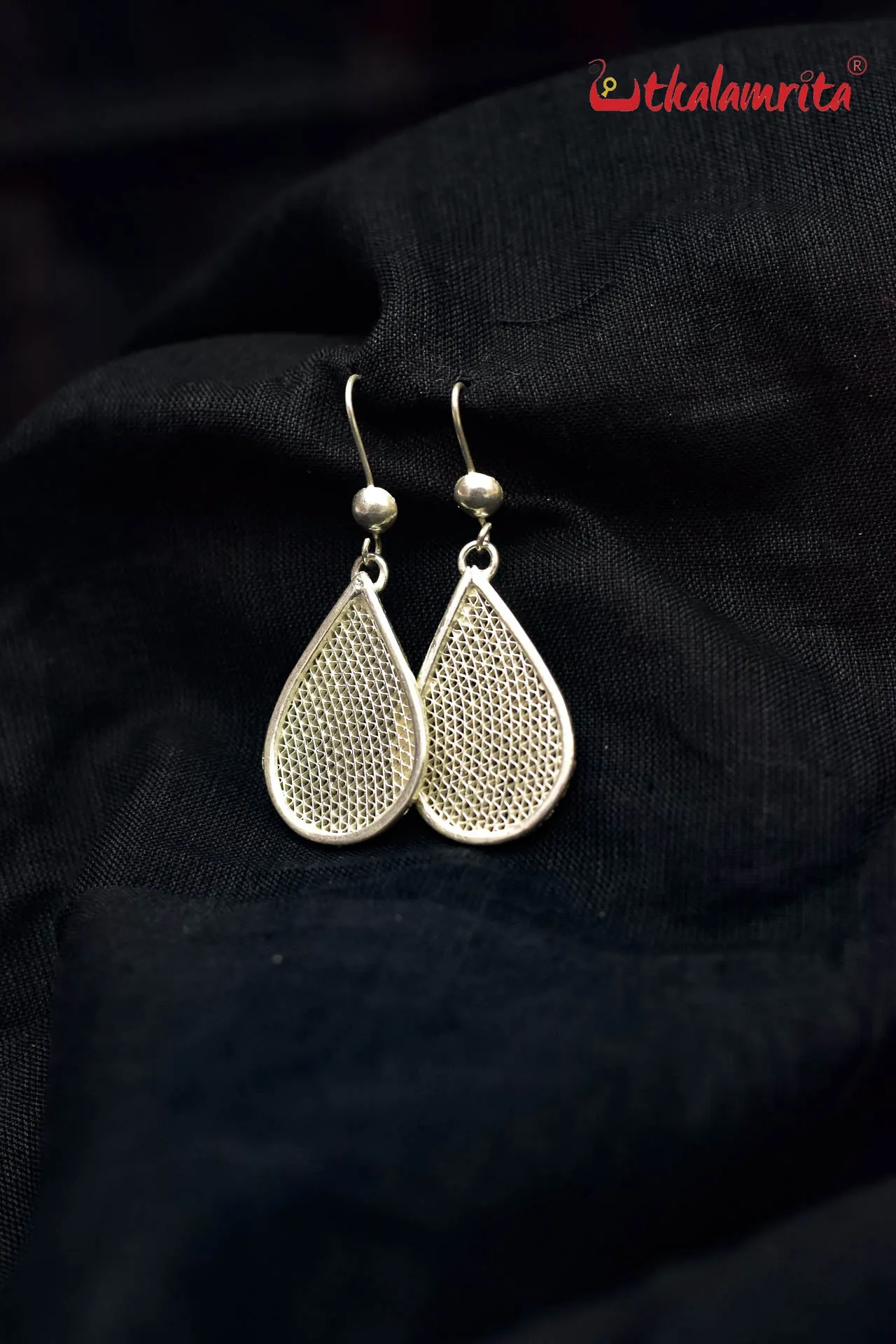 Silver Jala Teardrops (Danglers)