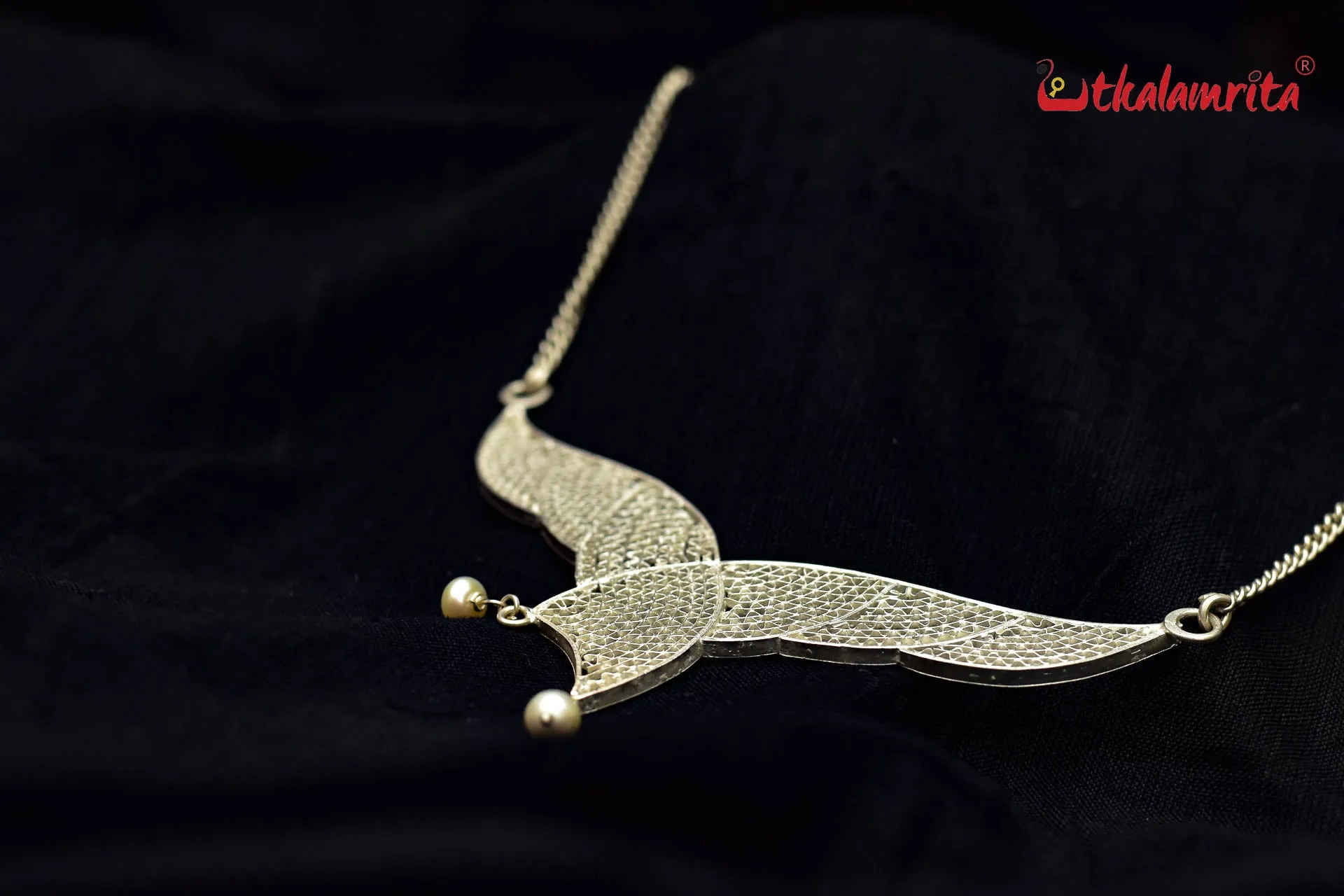 Silver Jala Winged Necklace