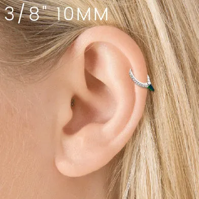 Single Opal Spike with DIAMONDS. Eternity Earring by Maria Tash in 18K Gold