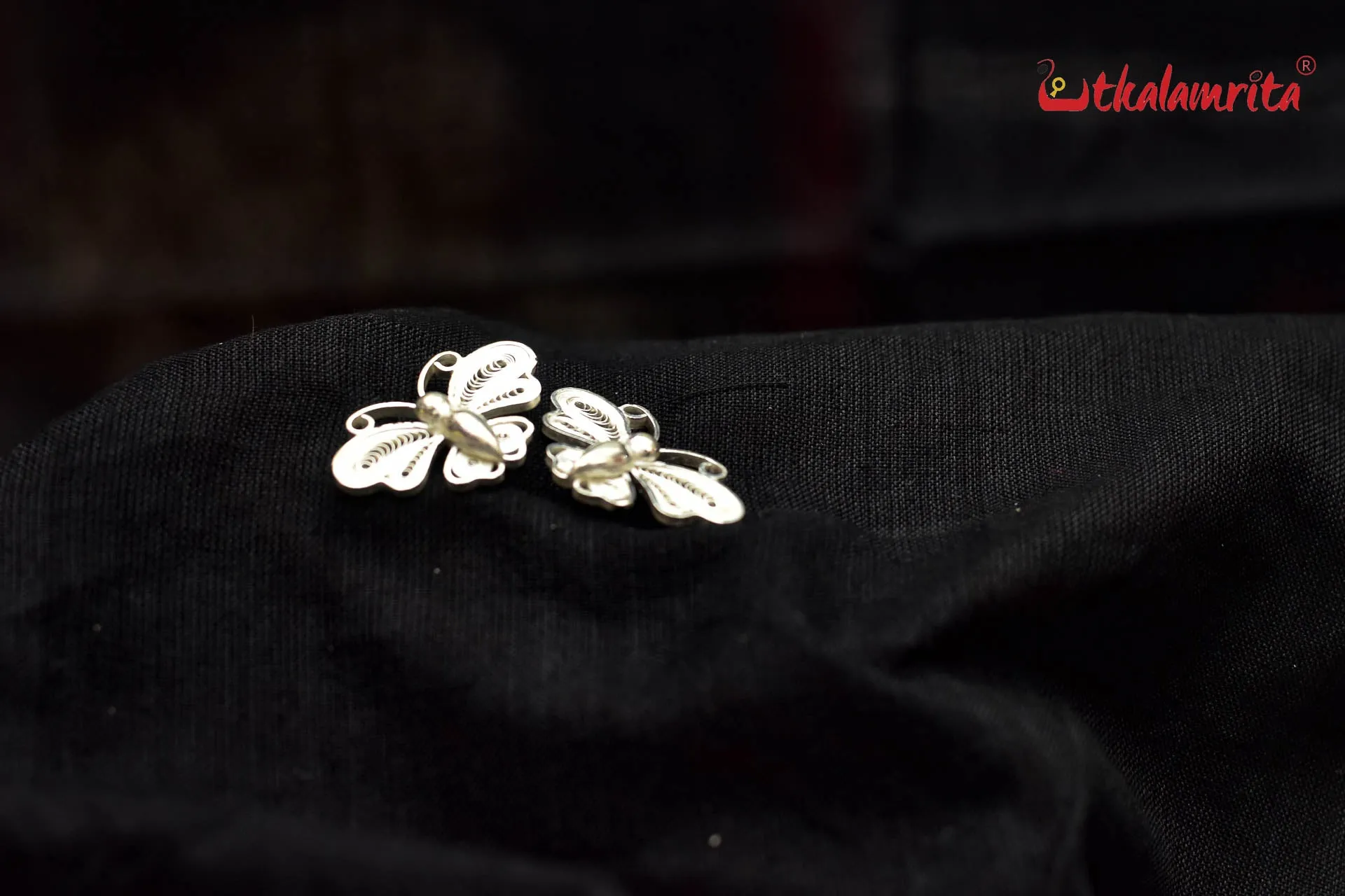 Small Filigree Wings Butterfly Studs (Earring Tops)