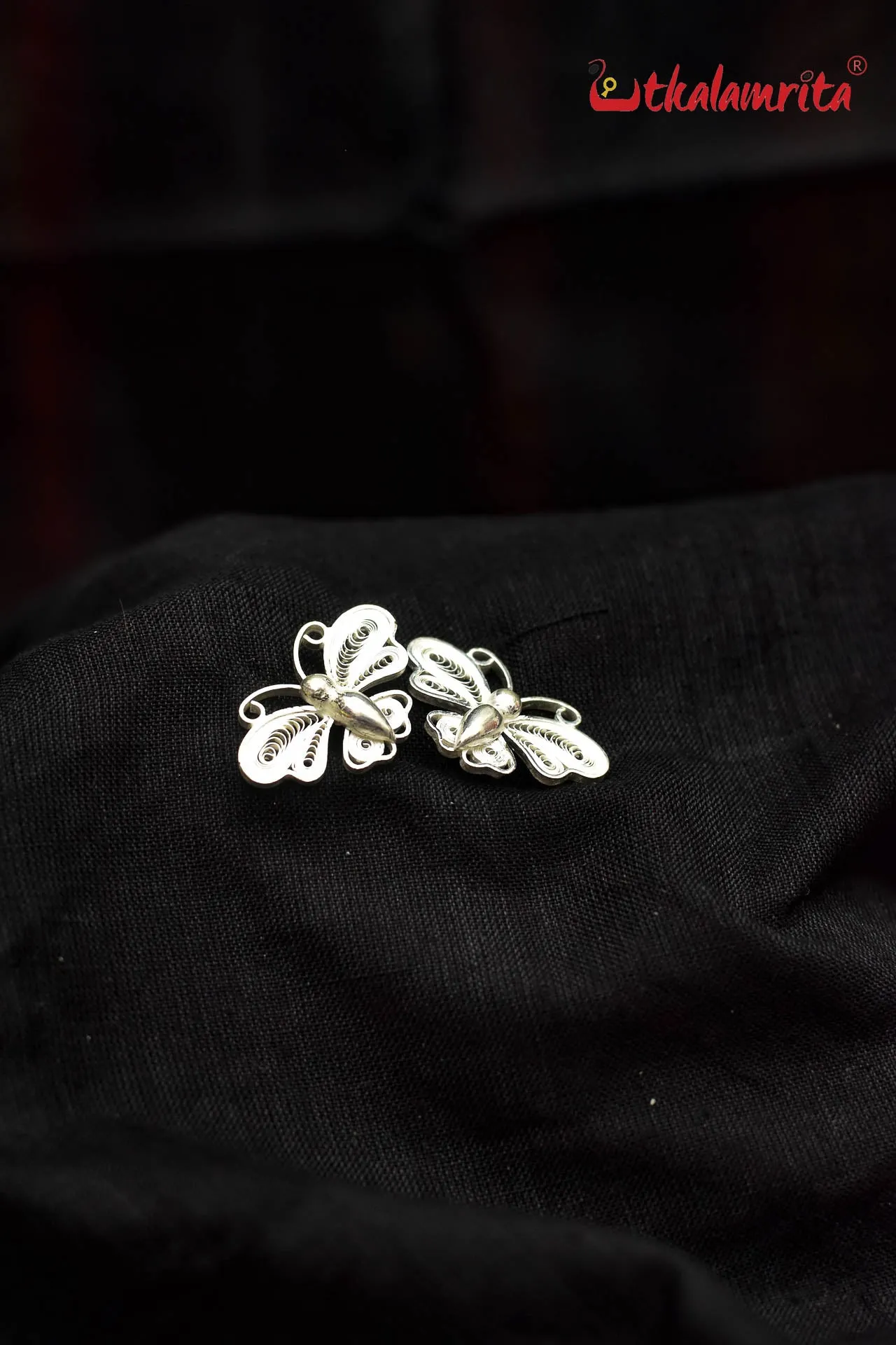 Small Filigree Wings Butterfly Studs (Earring Tops)